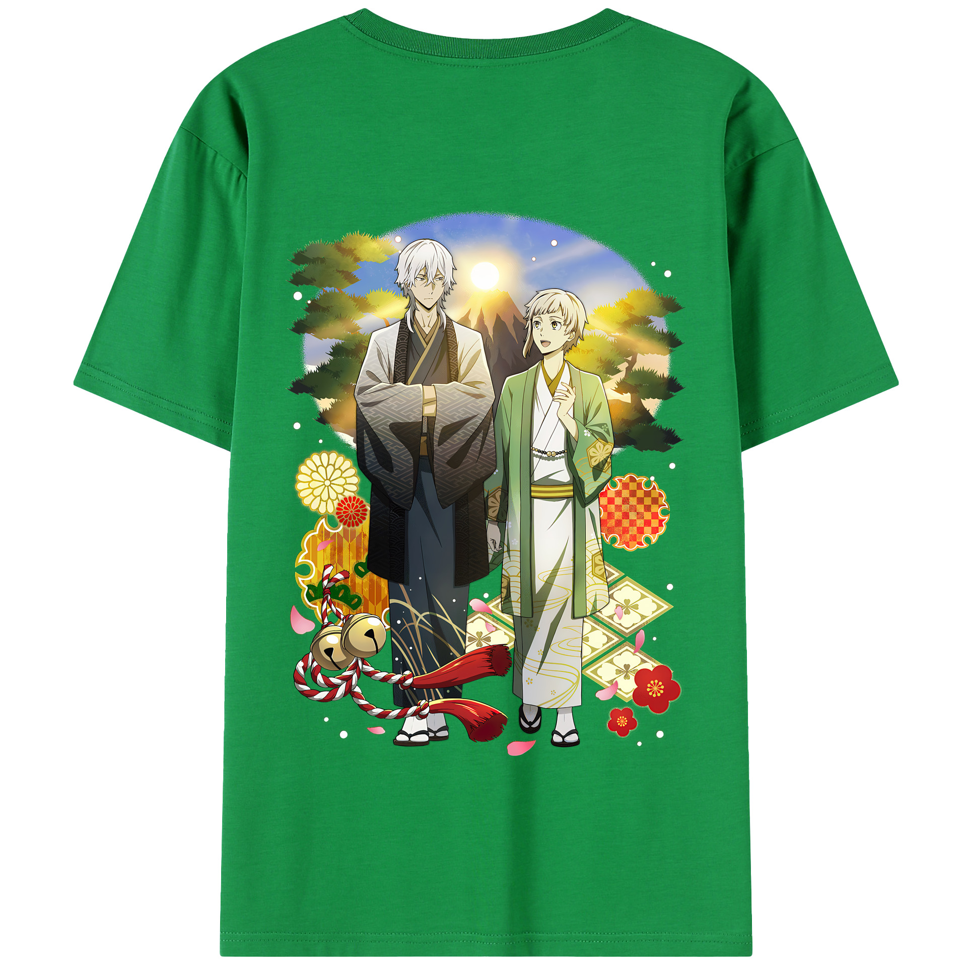 （画像用） 文豪ストレイドッグス Bungo Stray Dogs 綿100％半袖Tシャツ（背面プリント）