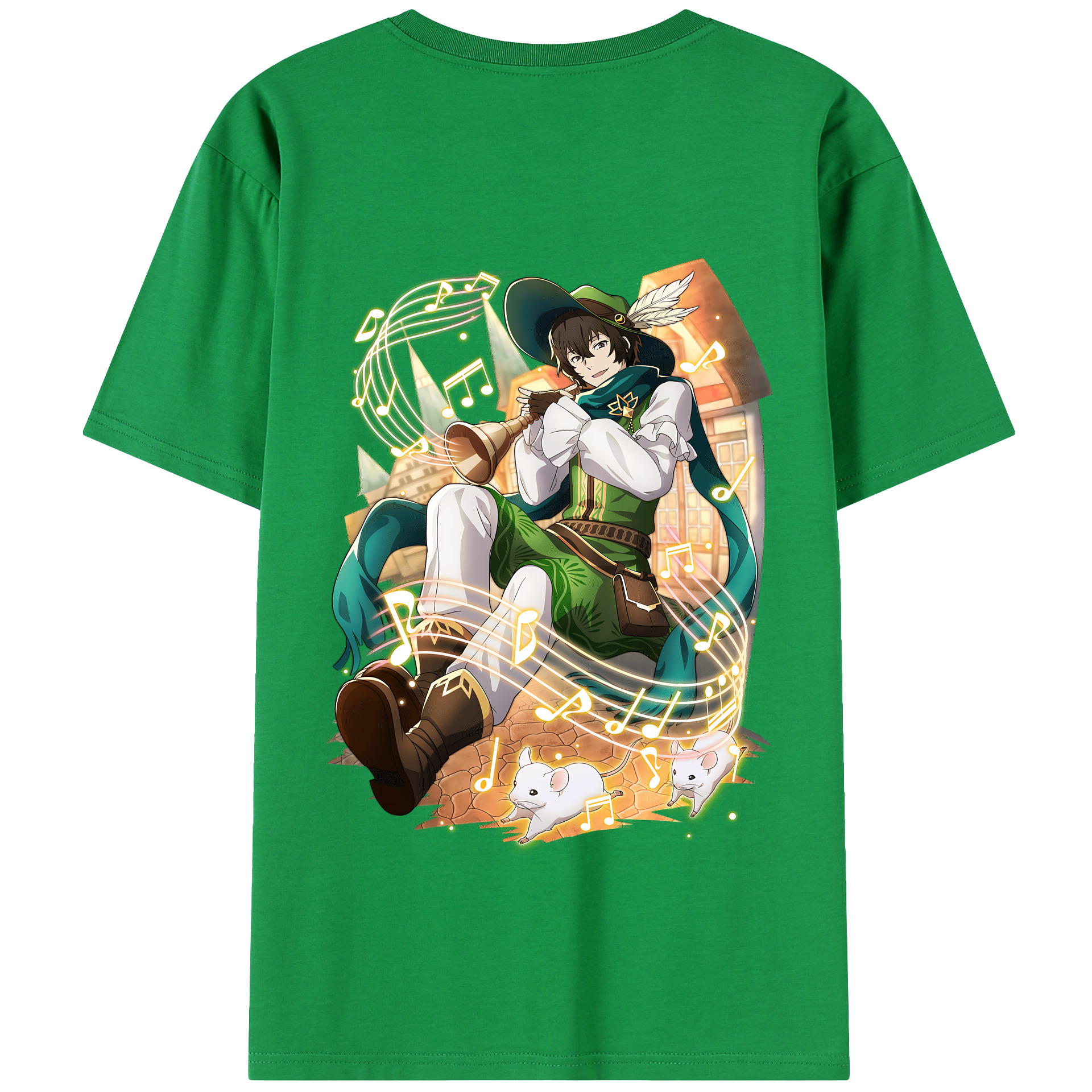 （画像用） 文豪ストレイドッグス Bungo Stray Dogs 綿100％半袖Tシャツ（背面プリント）