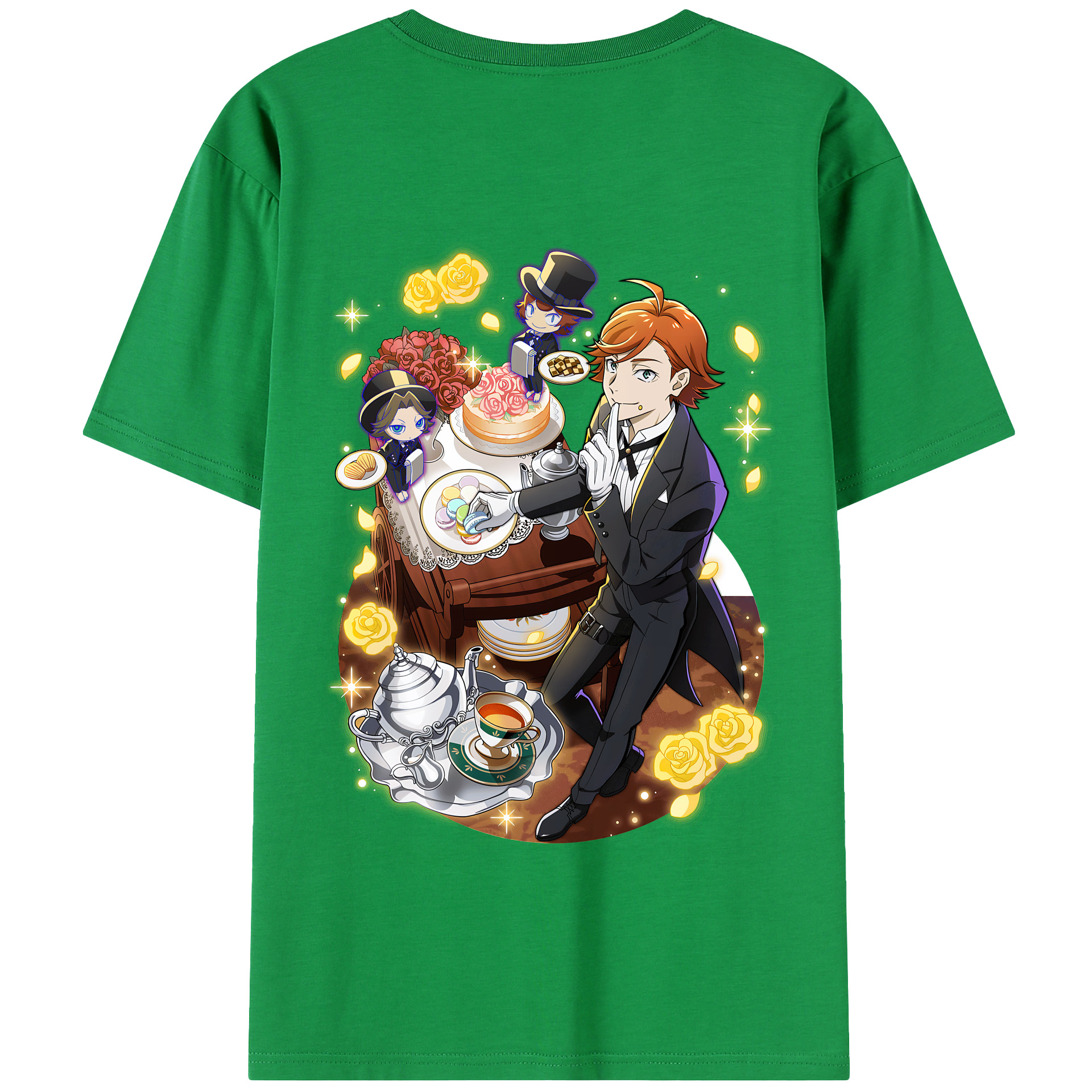 （画像用） 文豪ストレイドッグス Bungo Stray Dogs 綿100％半袖Tシャツ（背面プリント）