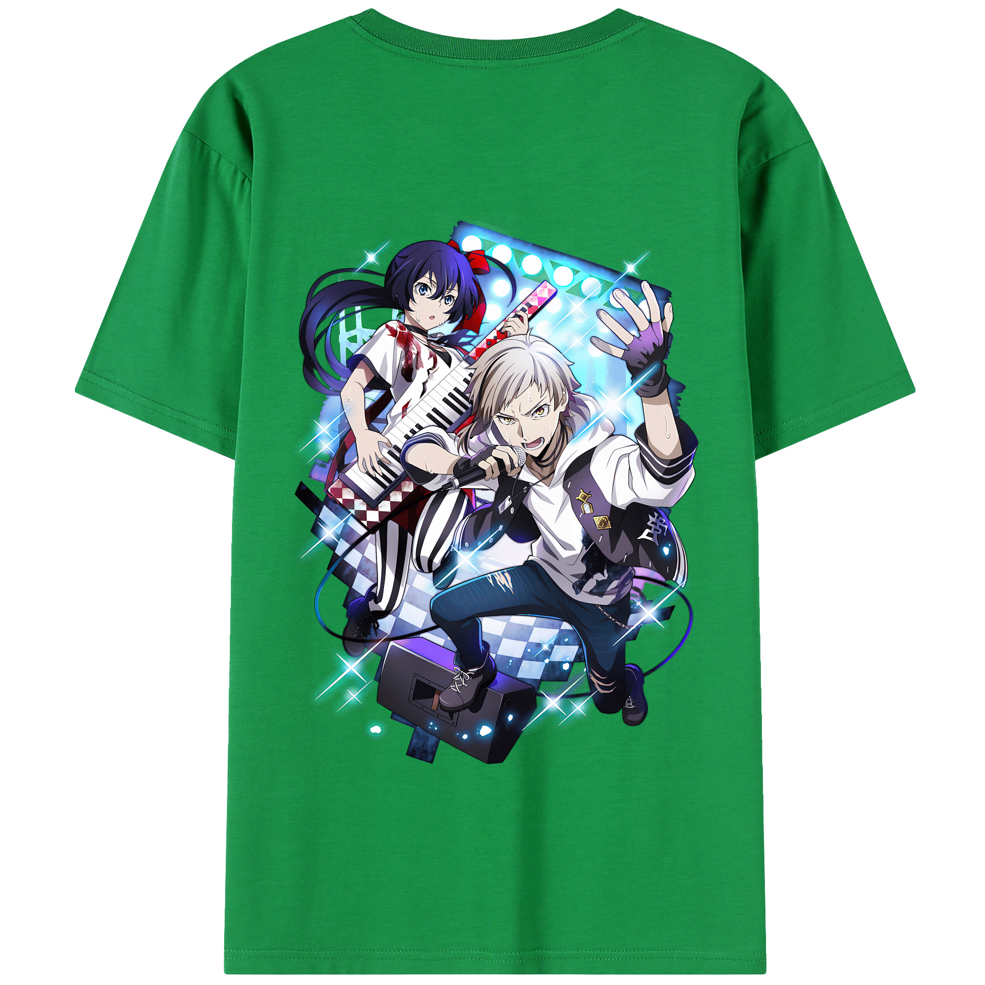 （画像用） 文豪ストレイドッグス Bungo Stray Dogs 綿100％半袖Tシャツ（背面プリント）