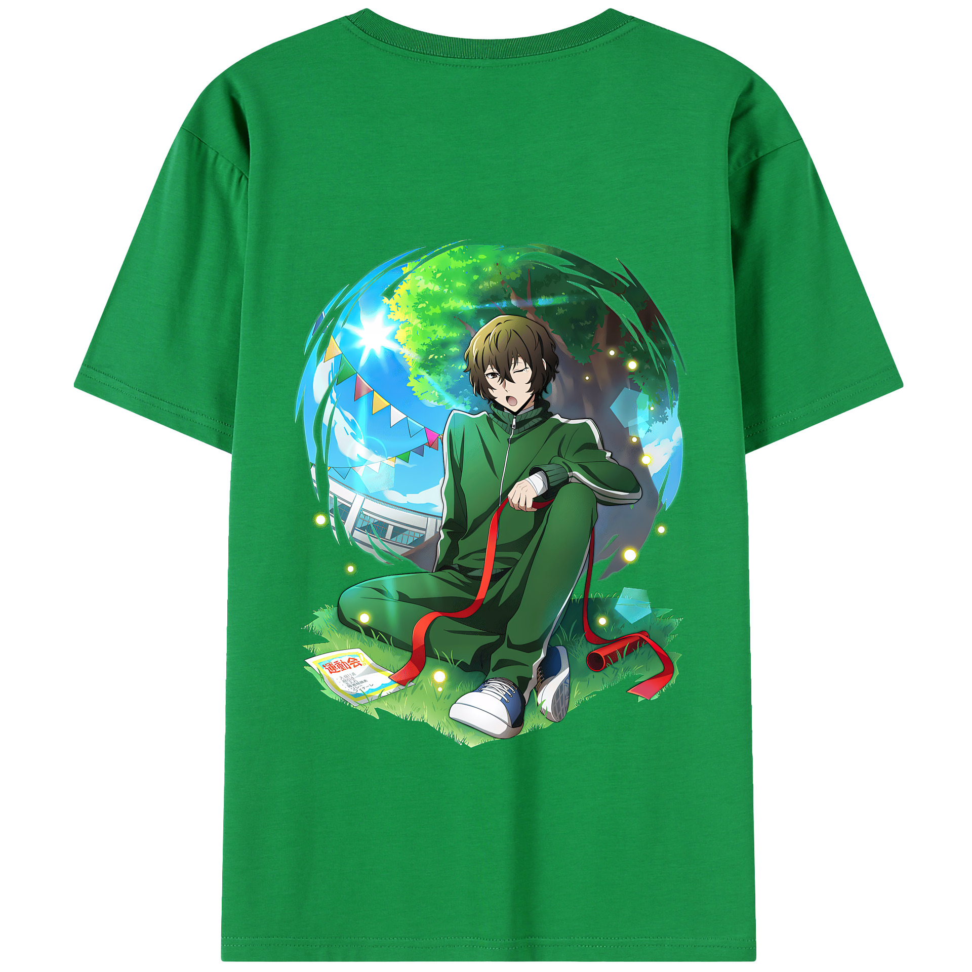 （画像用） 文豪ストレイドッグス Bungo Stray Dogs 綿100％半袖Tシャツ（背面プリント）