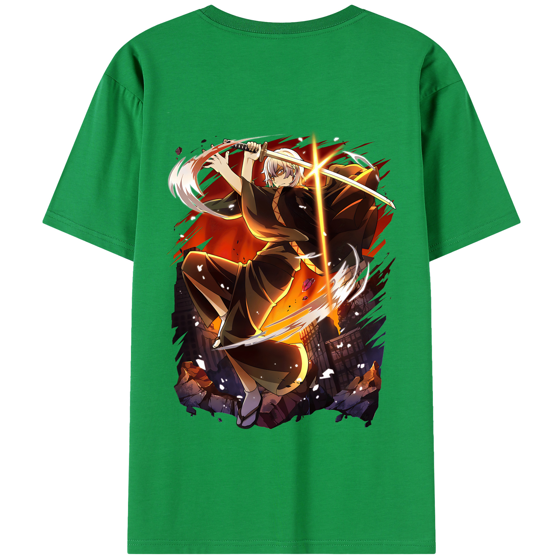 （画像用） 文豪ストレイドッグス Bungo Stray Dogs 綿100％半袖Tシャツ（背面プリント）