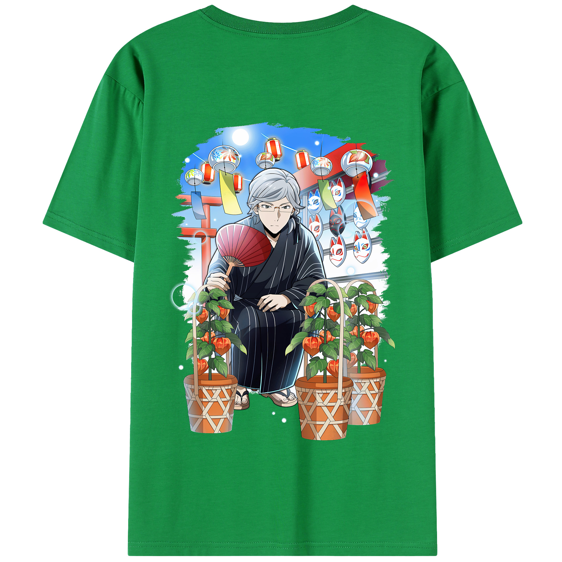 （画像用） 文豪ストレイドッグス Bungo Stray Dogs 綿100％半袖Tシャツ（背面プリント）