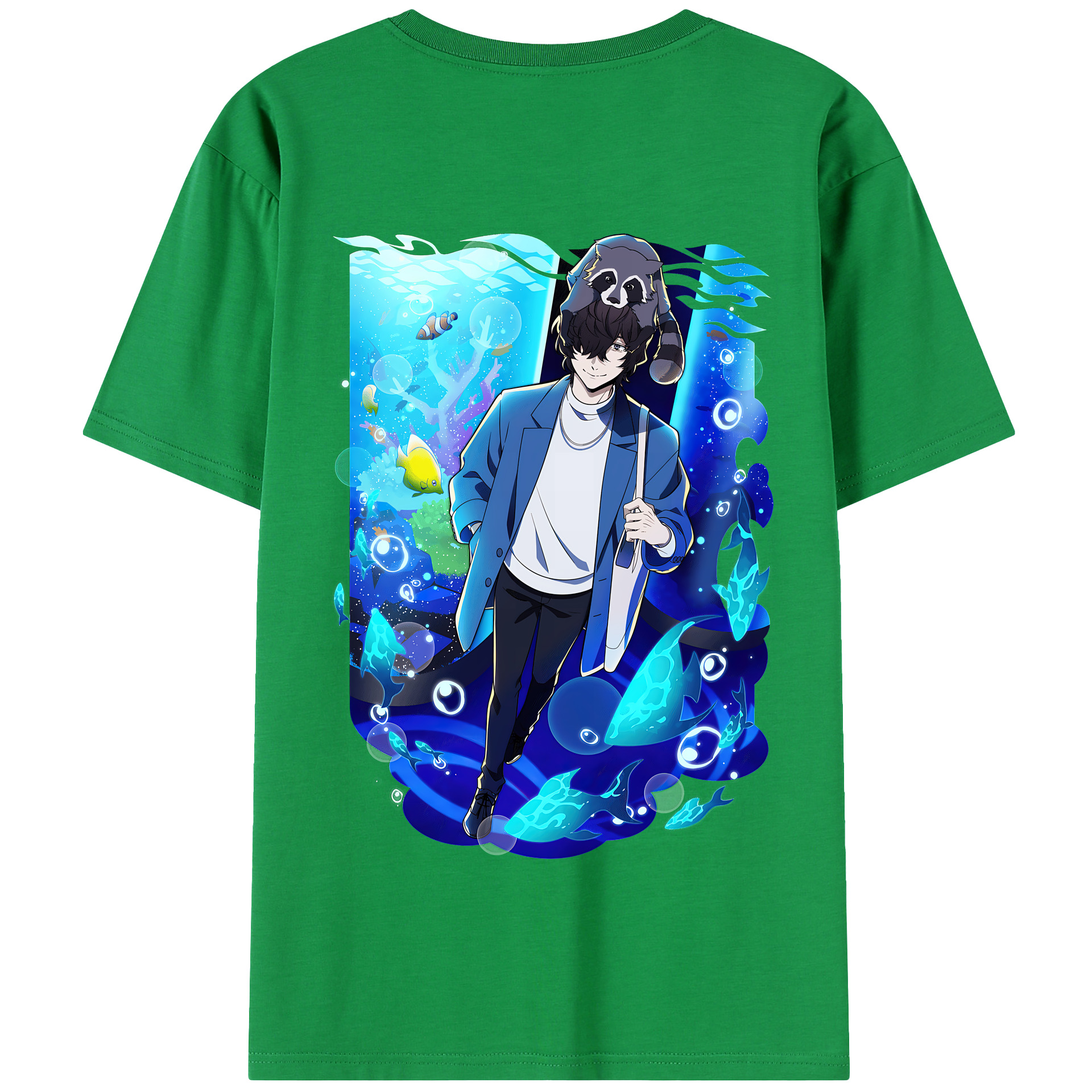 （画像用） 文豪ストレイドッグス Bungo Stray Dogs 綿100％半袖Tシャツ（背面プリント）