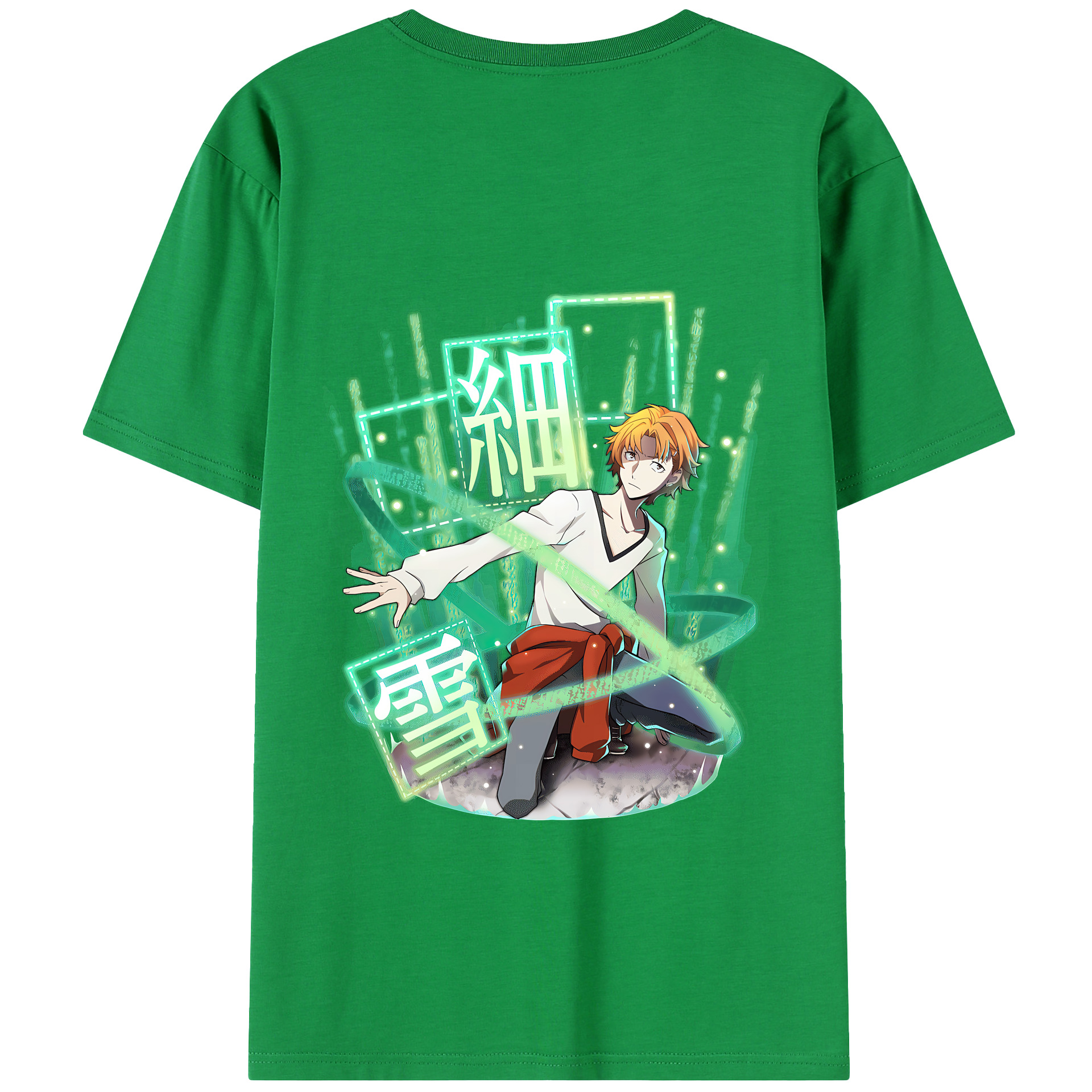 （画像用） 文豪ストレイドッグス Bungo Stray Dogs 綿100％半袖Tシャツ（背面プリント）