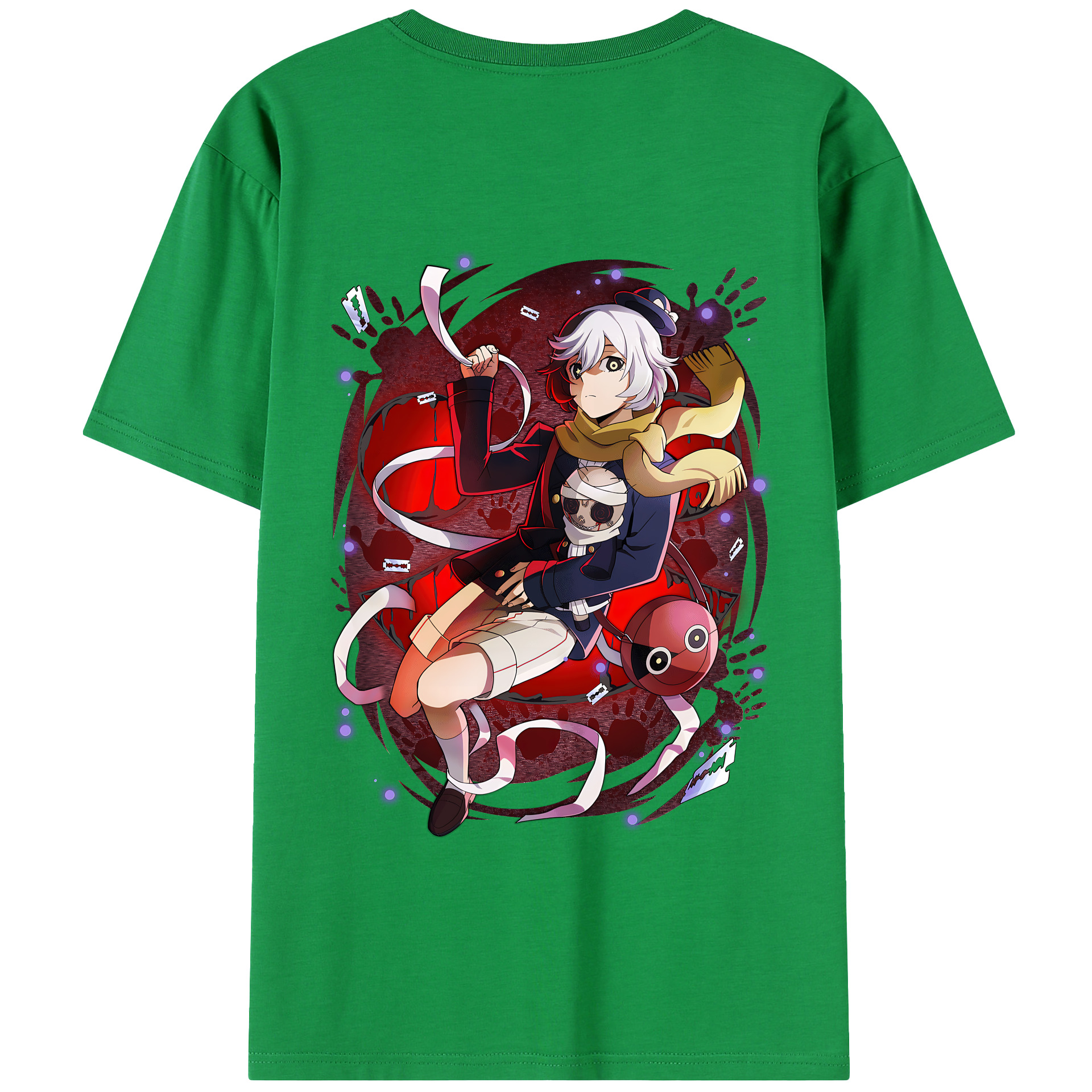 （画像用） 文豪ストレイドッグス Bungo Stray Dogs 綿100％半袖Tシャツ（背面プリント）