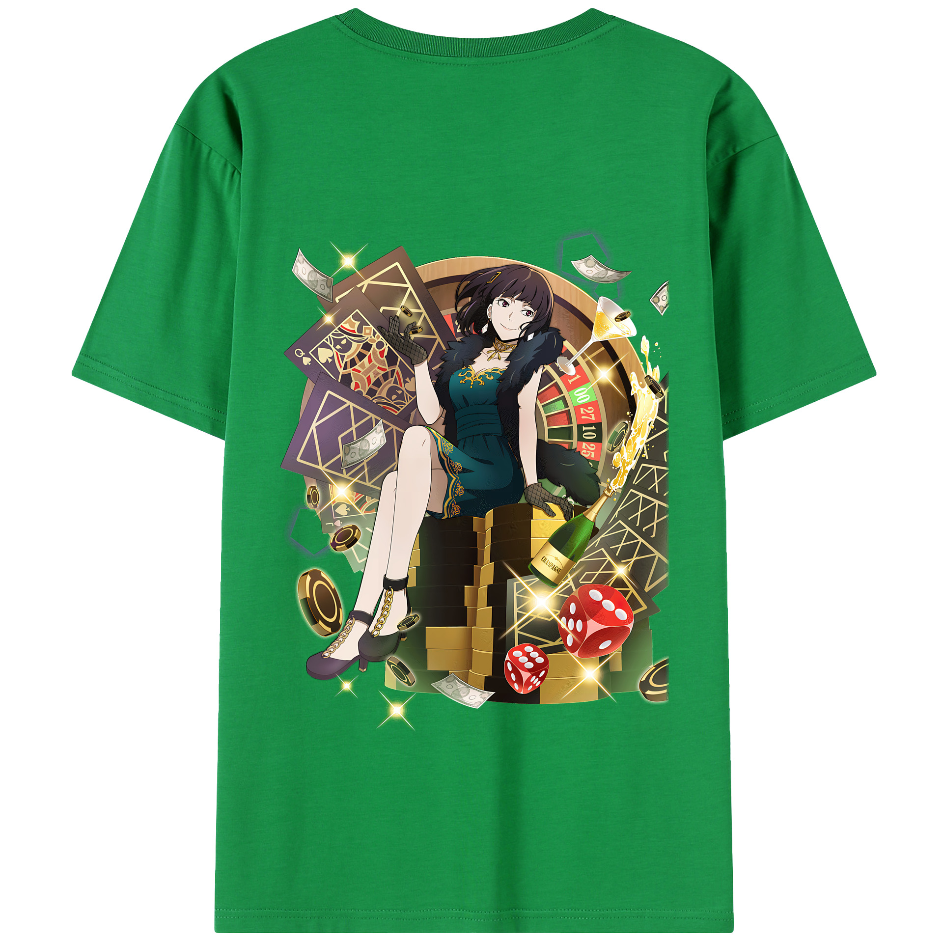 （画像用） 文豪ストレイドッグス Bungo Stray Dogs 綿100％半袖Tシャツ（背面プリント）