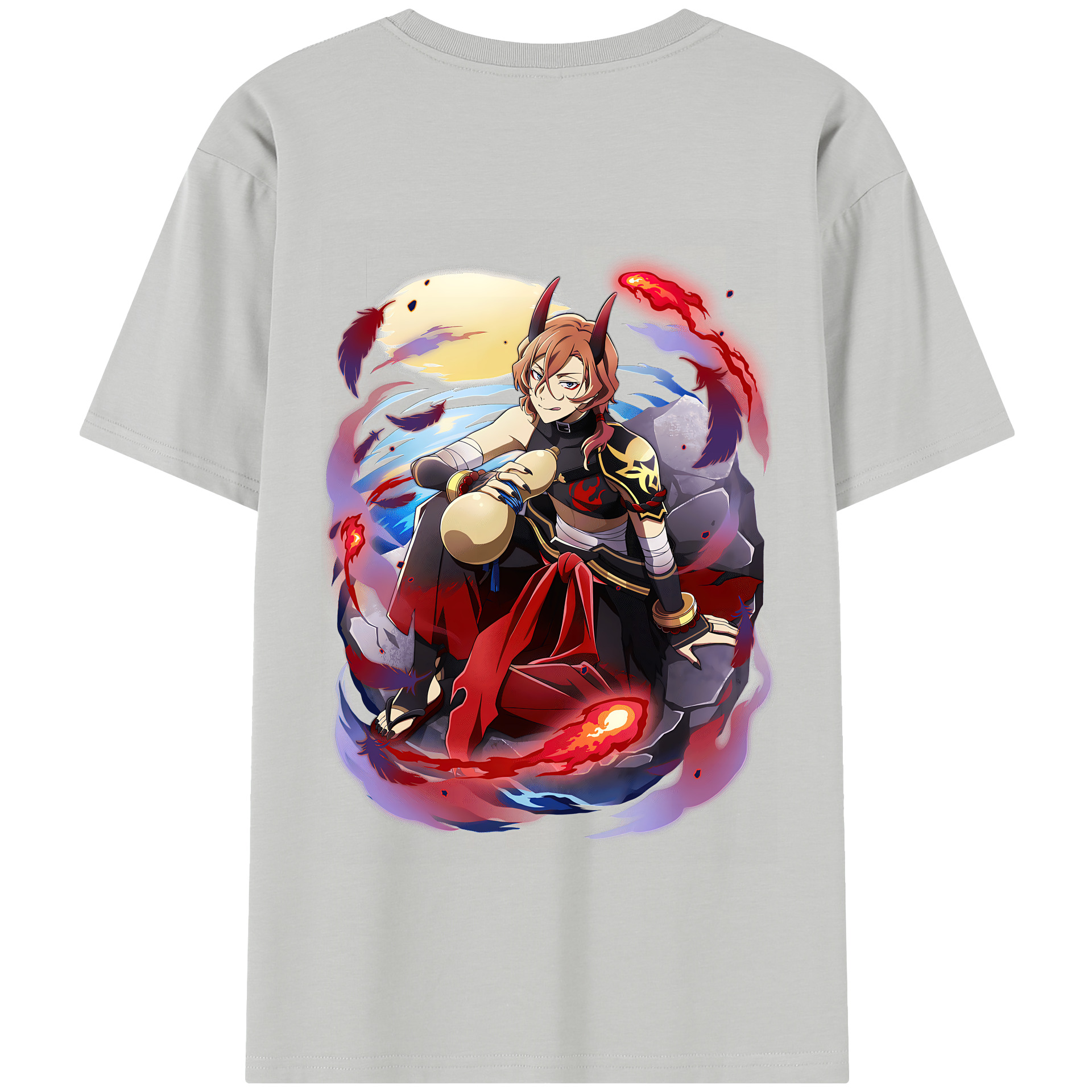 （画像用） 文豪ストレイドッグス Bungo Stray Dogs 綿100％半袖Tシャツ（背面プリント）