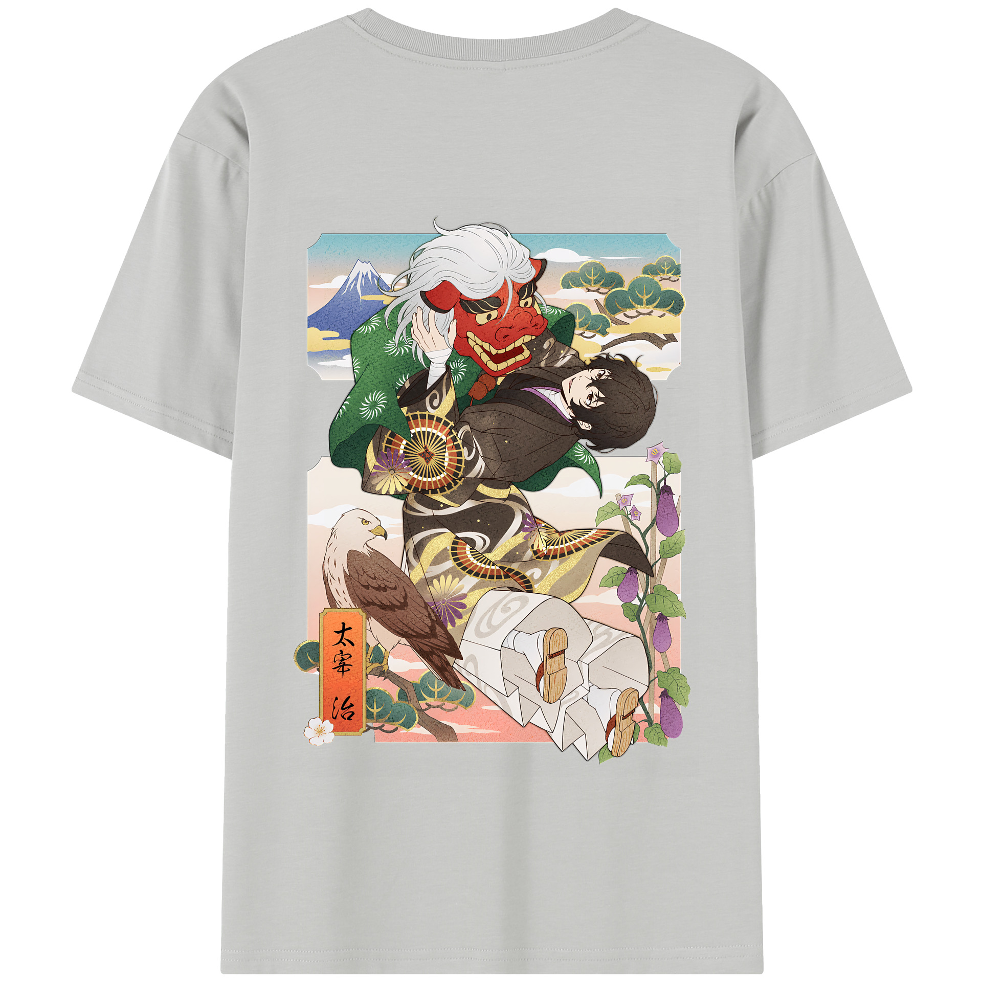 （画像用） 文豪ストレイドッグス Bungo Stray Dogs 綿100％半袖Tシャツ（背面プリント）