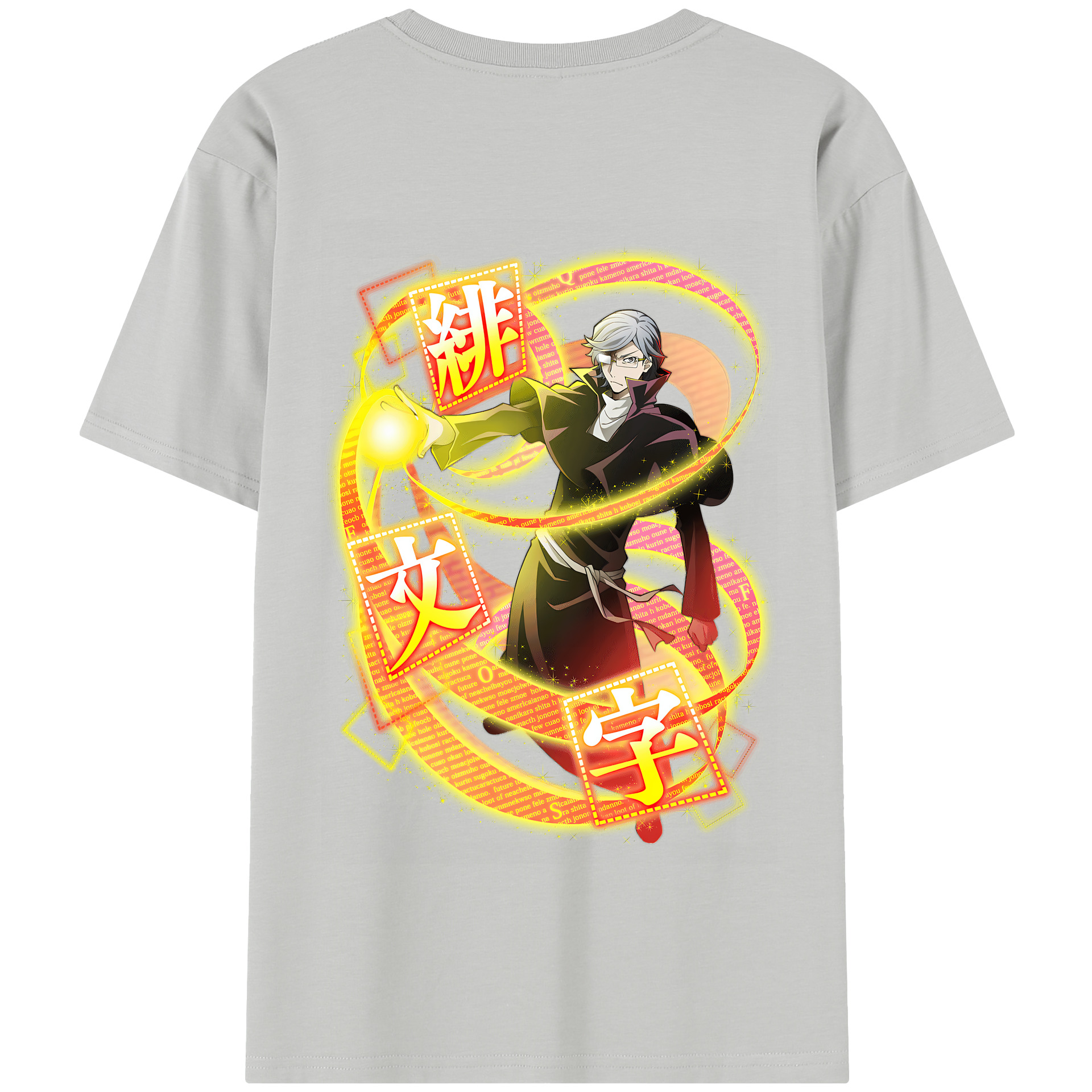 （画像用） 文豪ストレイドッグス Bungo Stray Dogs 綿100％半袖Tシャツ（背面プリント）