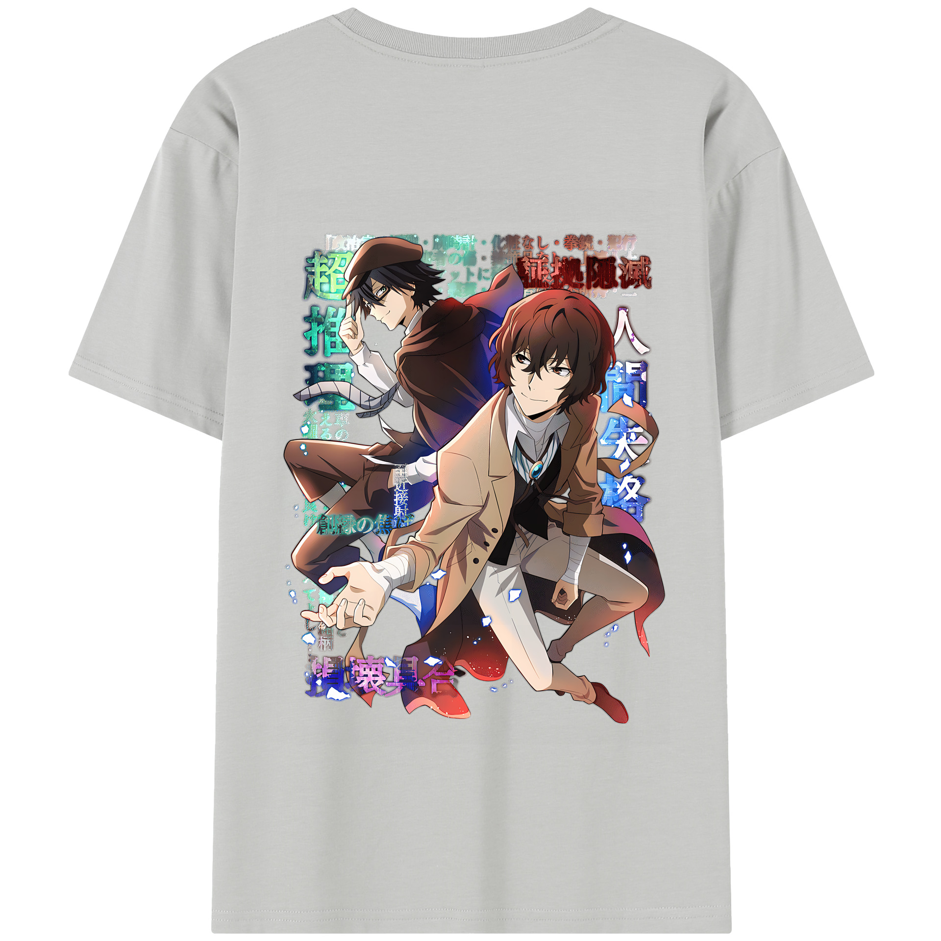 （画像用） 文豪ストレイドッグス Bungo Stray Dogs 綿100％半袖Tシャツ（背面プリント）