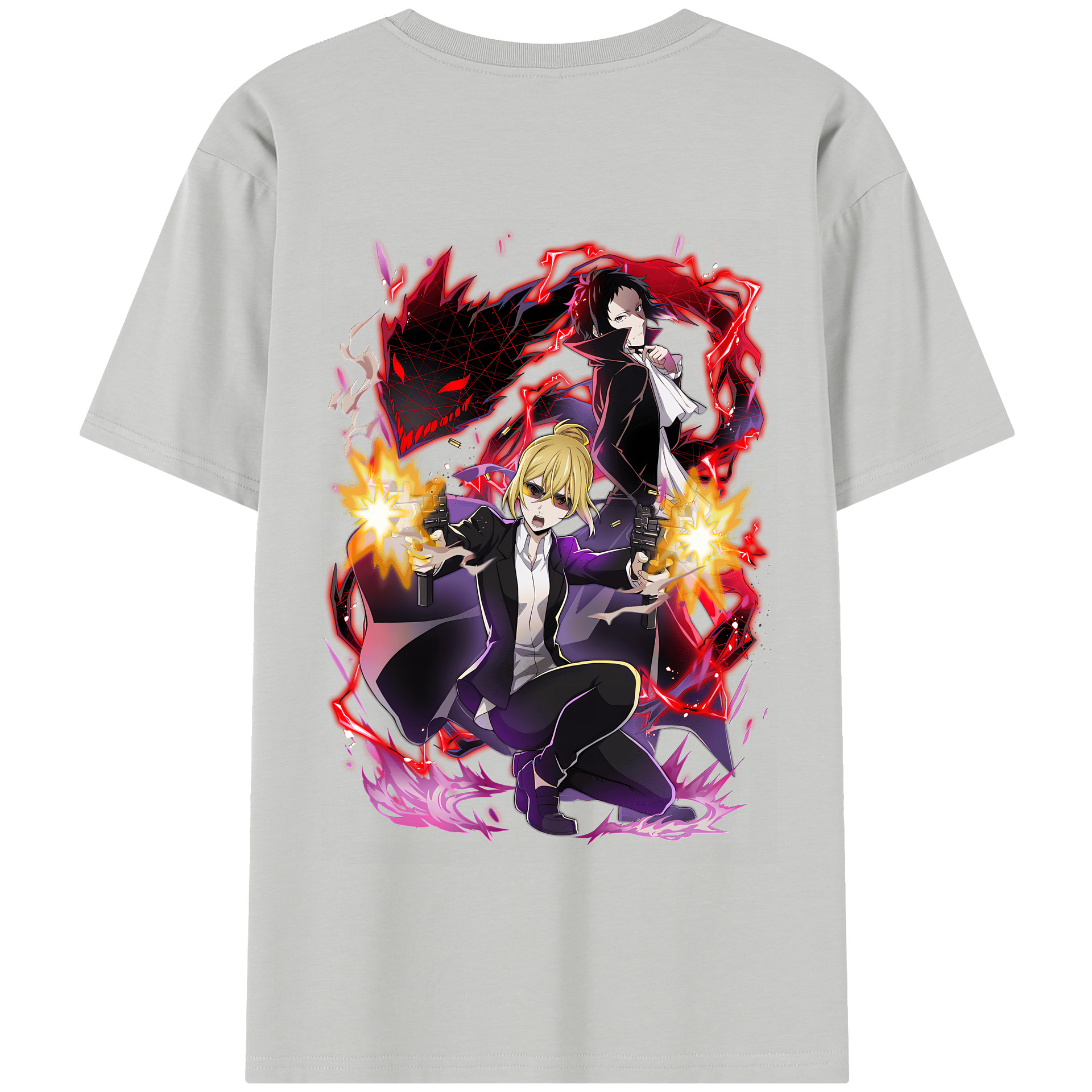 （画像用） 文豪ストレイドッグス Bungo Stray Dogs 綿100％半袖Tシャツ（背面プリント）