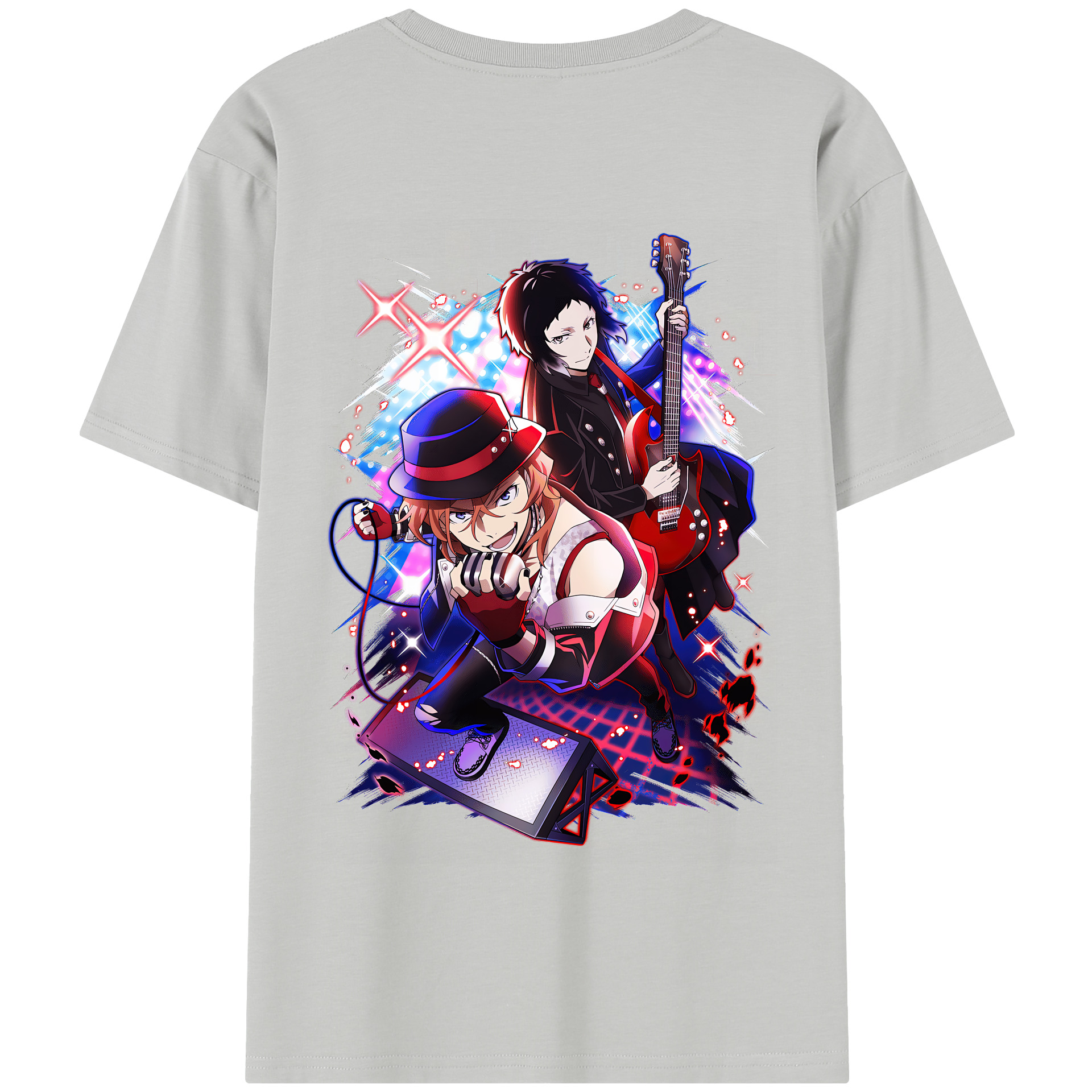 （画像用） 文豪ストレイドッグス Bungo Stray Dogs 綿100％半袖Tシャツ（背面プリント）