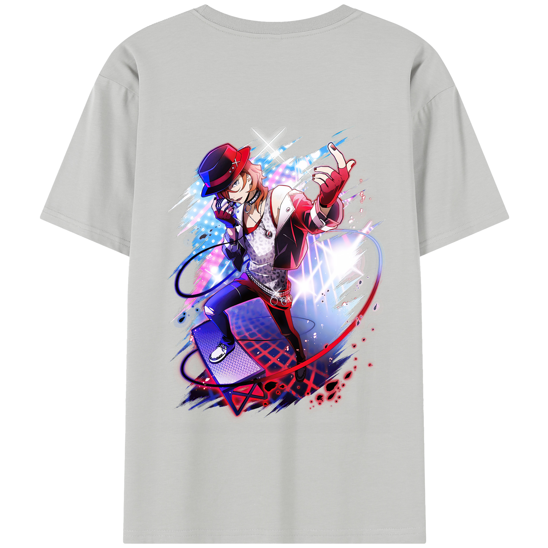 （画像用） 文豪ストレイドッグス Bungo Stray Dogs 綿100％半袖Tシャツ（背面プリント）