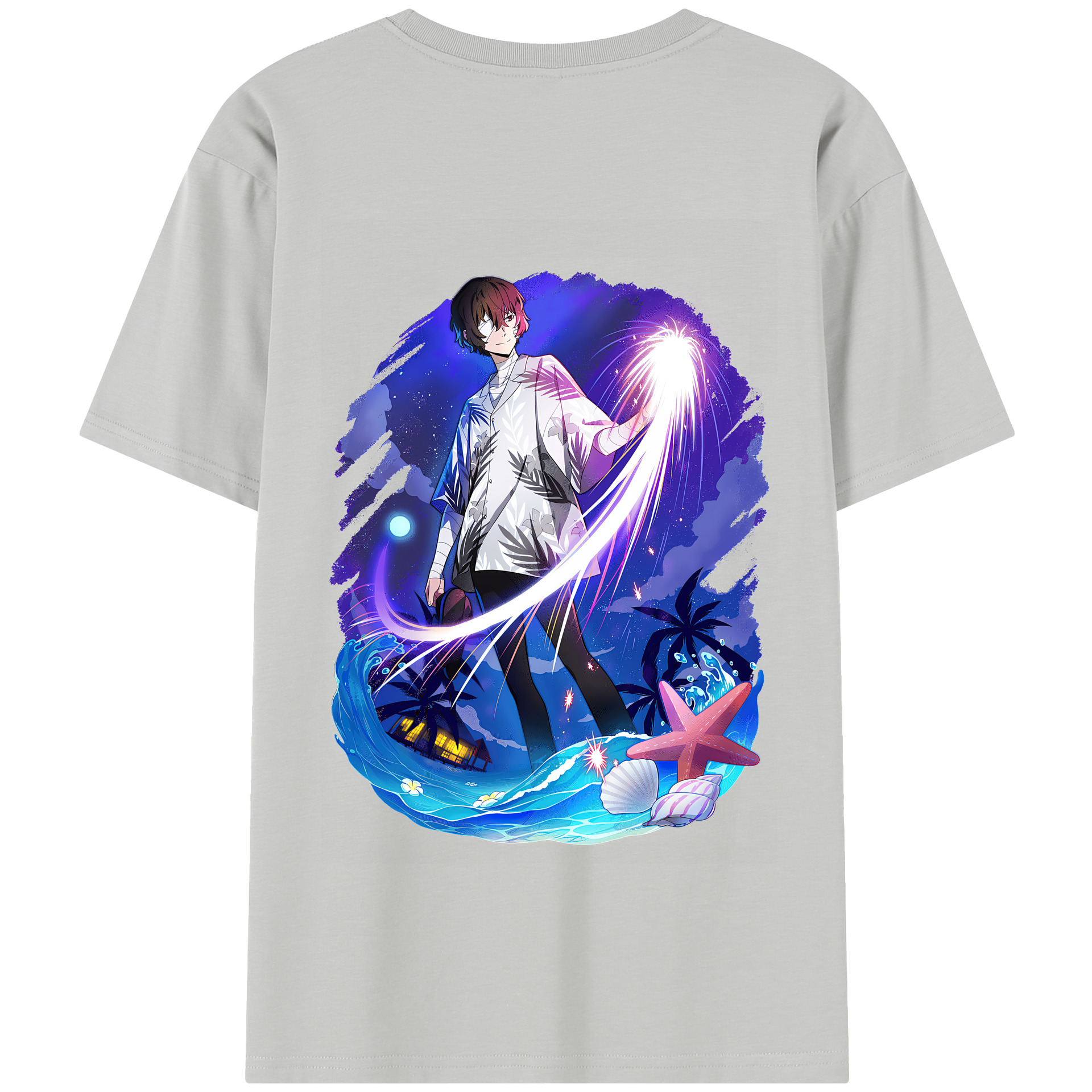 （画像用） 文豪ストレイドッグス Bungo Stray Dogs 綿100％半袖Tシャツ（背面プリント）