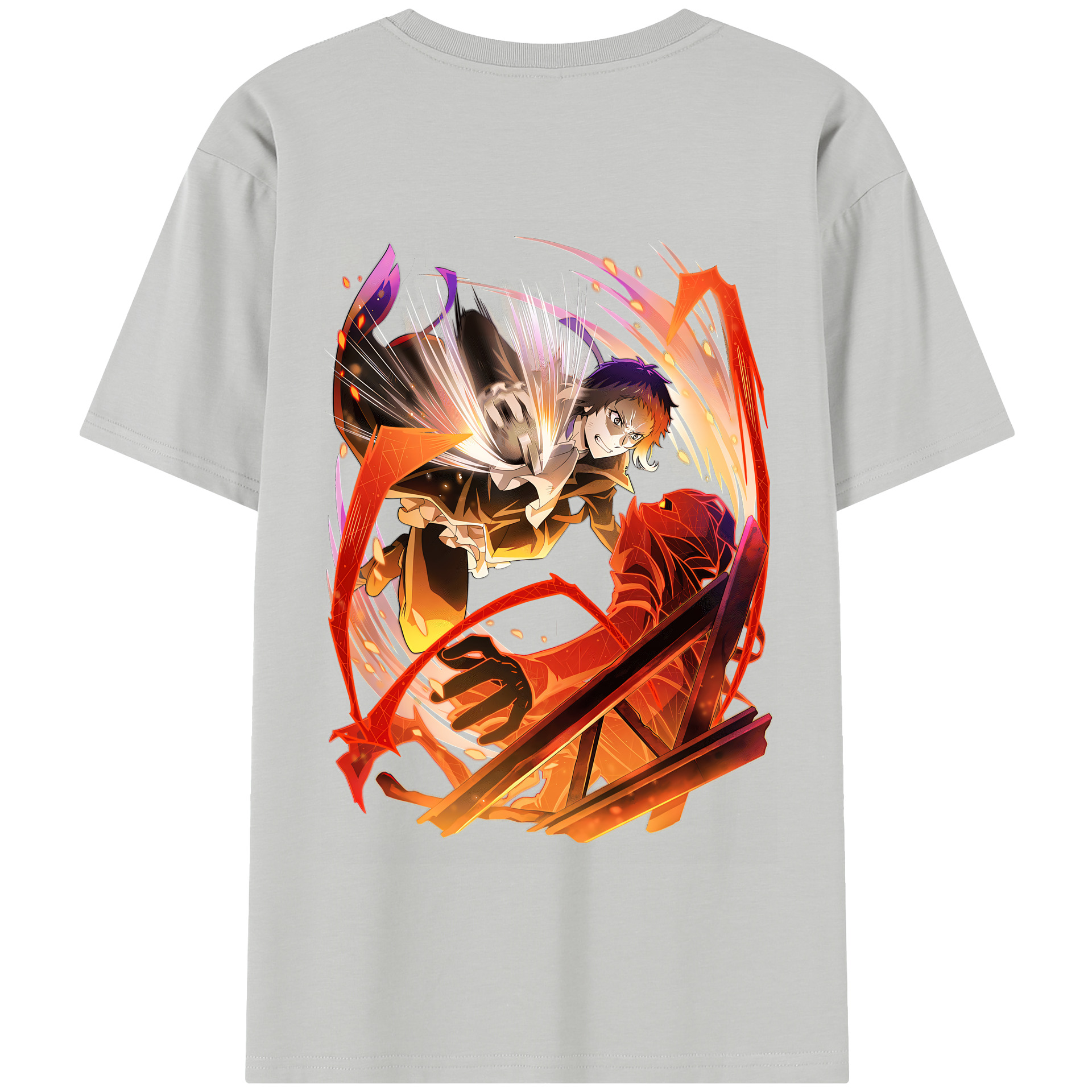 （画像用） 文豪ストレイドッグス Bungo Stray Dogs 綿100％半袖Tシャツ（背面プリント）