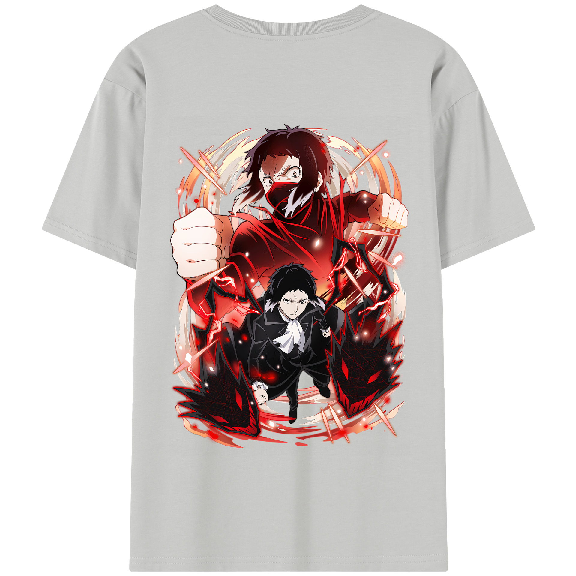 （画像用） 文豪ストレイドッグス Bungo Stray Dogs 綿100％半袖Tシャツ（背面プリント）