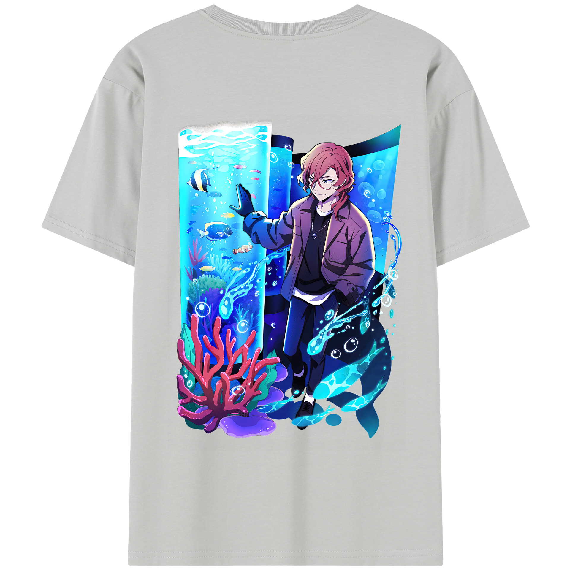 （画像用） 文豪ストレイドッグス Bungo Stray Dogs 綿100％半袖Tシャツ（背面プリント）