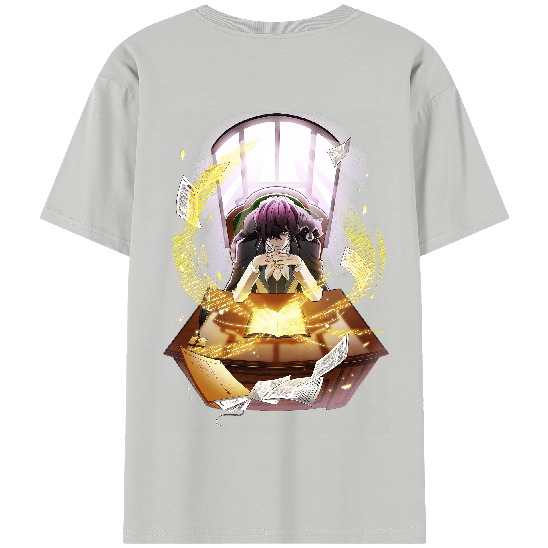 （画像用） 文豪ストレイドッグス Bungo Stray Dogs 綿100％半袖Tシャツ（背面プリント）