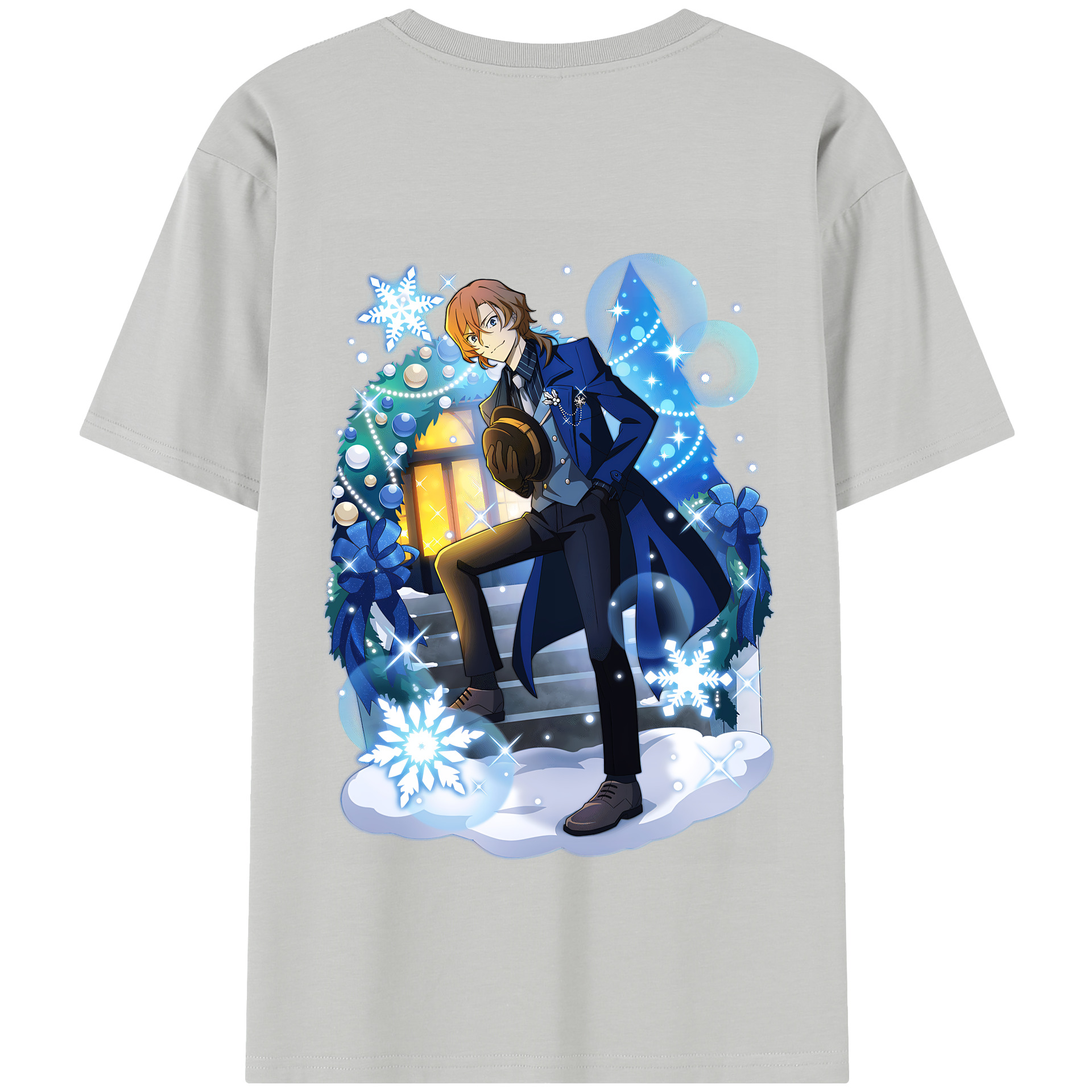 （画像用） 文豪ストレイドッグス Bungo Stray Dogs 綿100％半袖Tシャツ（背面プリント）
