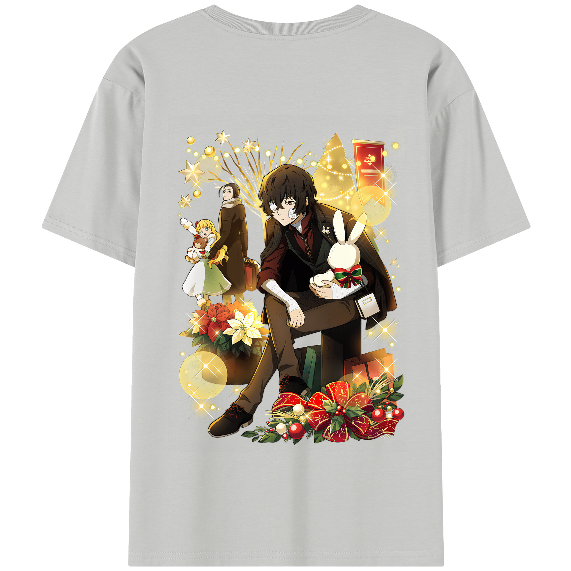 （画像用） 文豪ストレイドッグス Bungo Stray Dogs 綿100％半袖Tシャツ（背面プリント）