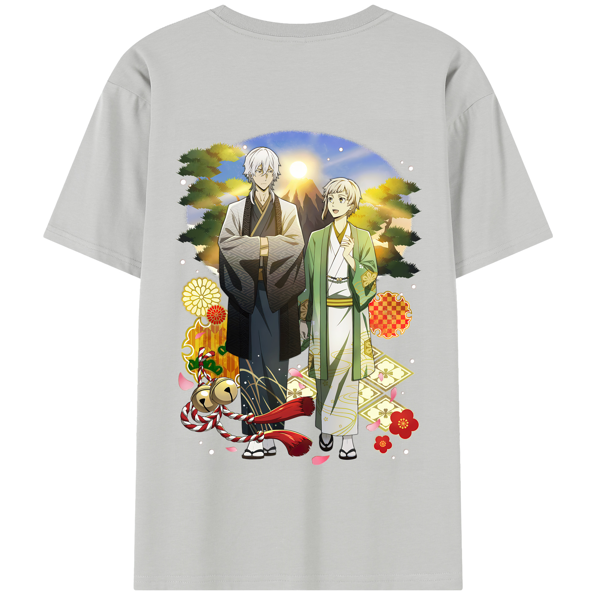 （画像用） 文豪ストレイドッグス Bungo Stray Dogs 綿100％半袖Tシャツ（背面プリント）