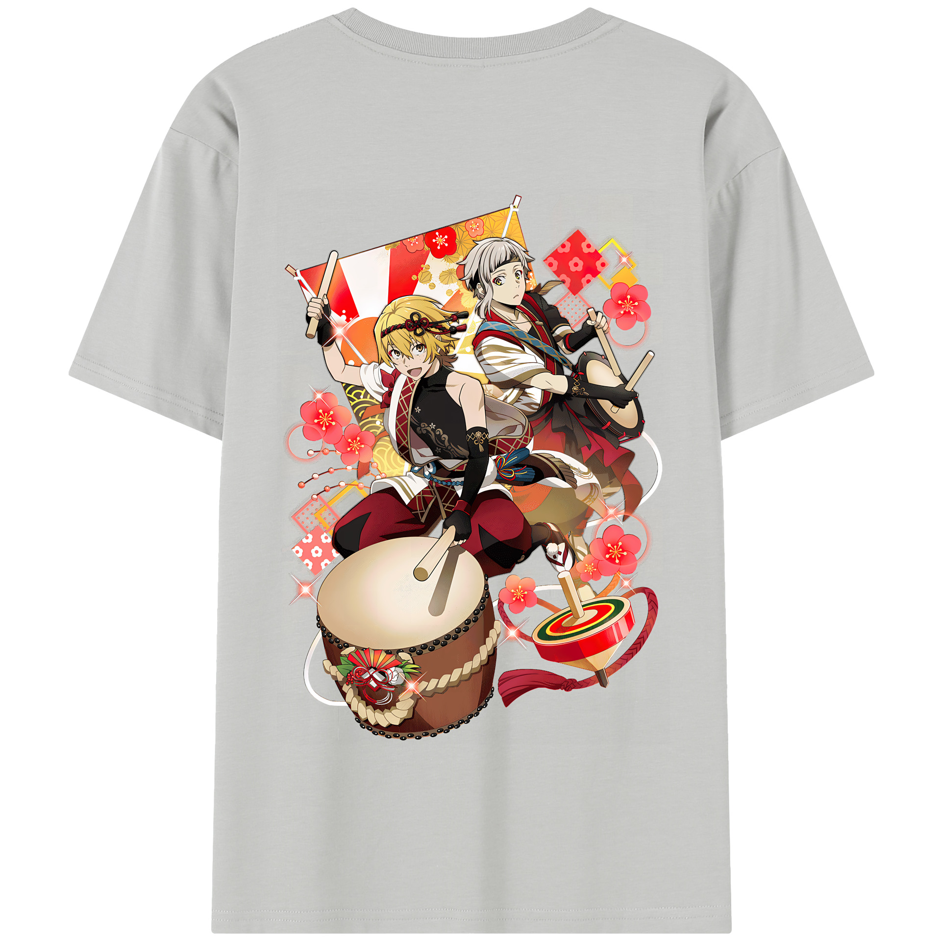 （画像用） 文豪ストレイドッグス Bungo Stray Dogs 綿100％半袖Tシャツ（背面プリント）
