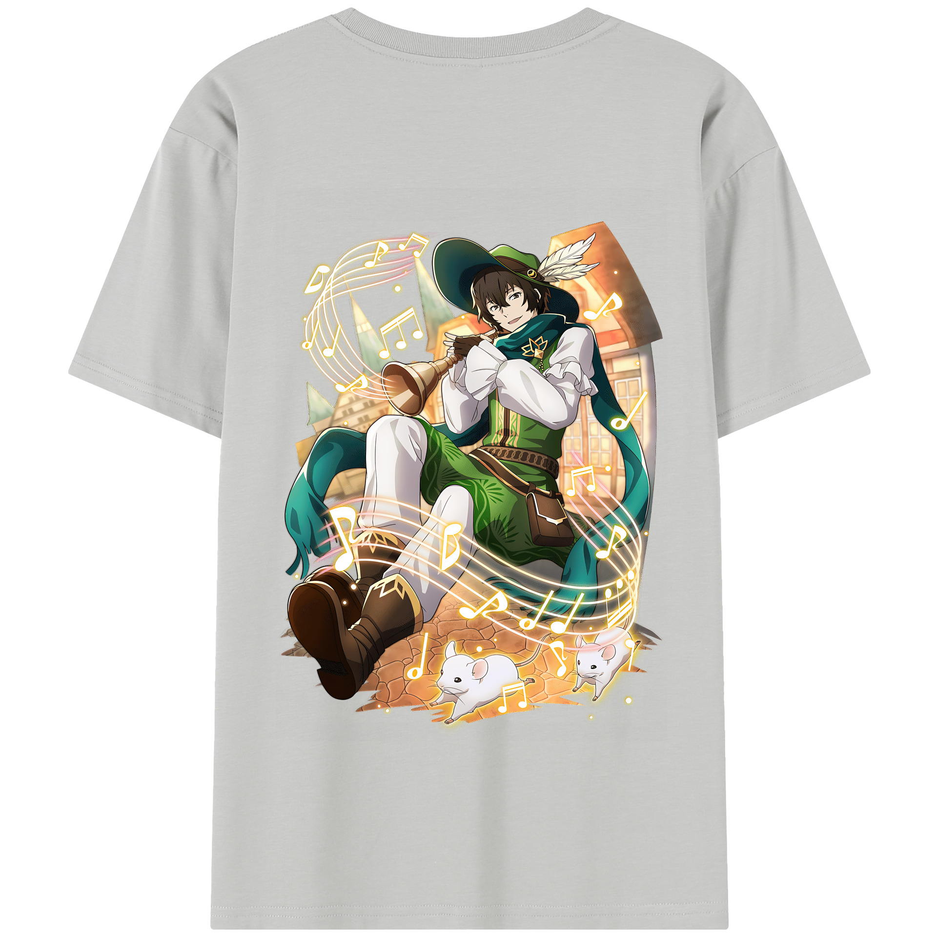 （画像用） 文豪ストレイドッグス Bungo Stray Dogs 綿100％半袖Tシャツ（背面プリント）