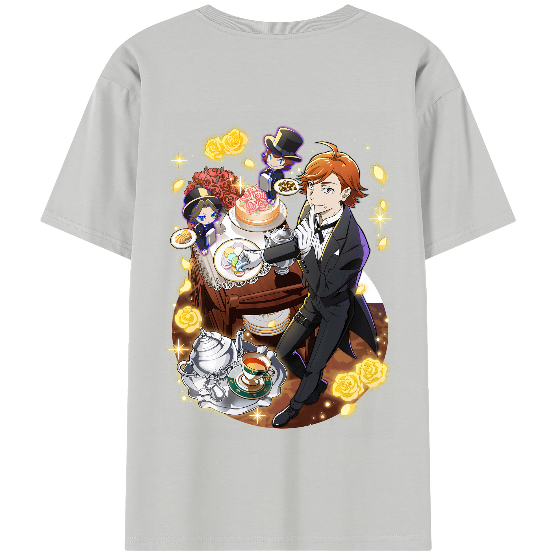 （画像用） 文豪ストレイドッグス Bungo Stray Dogs 綿100％半袖Tシャツ（背面プリント）