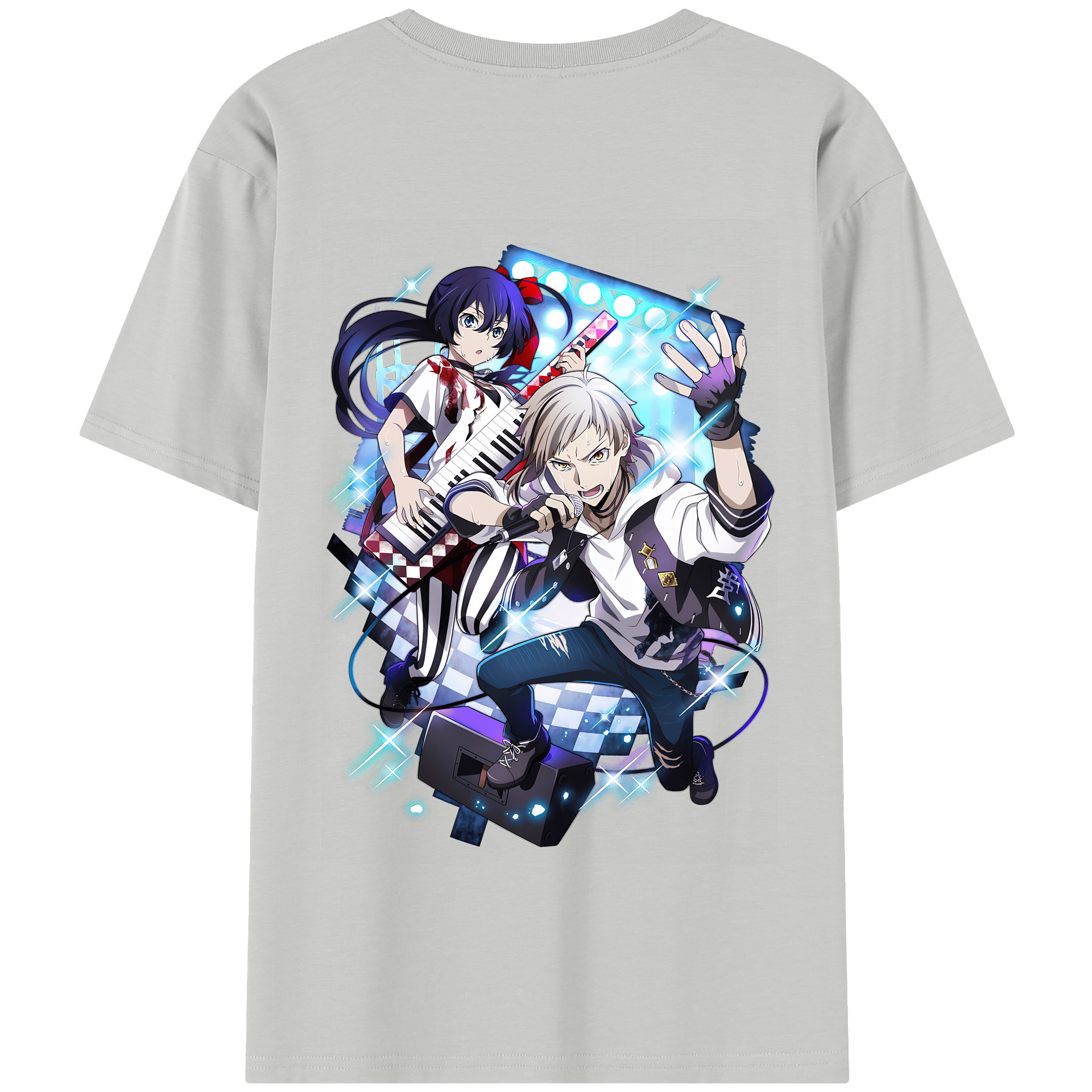 （画像用） 文豪ストレイドッグス Bungo Stray Dogs 綿100％半袖Tシャツ（背面プリント）