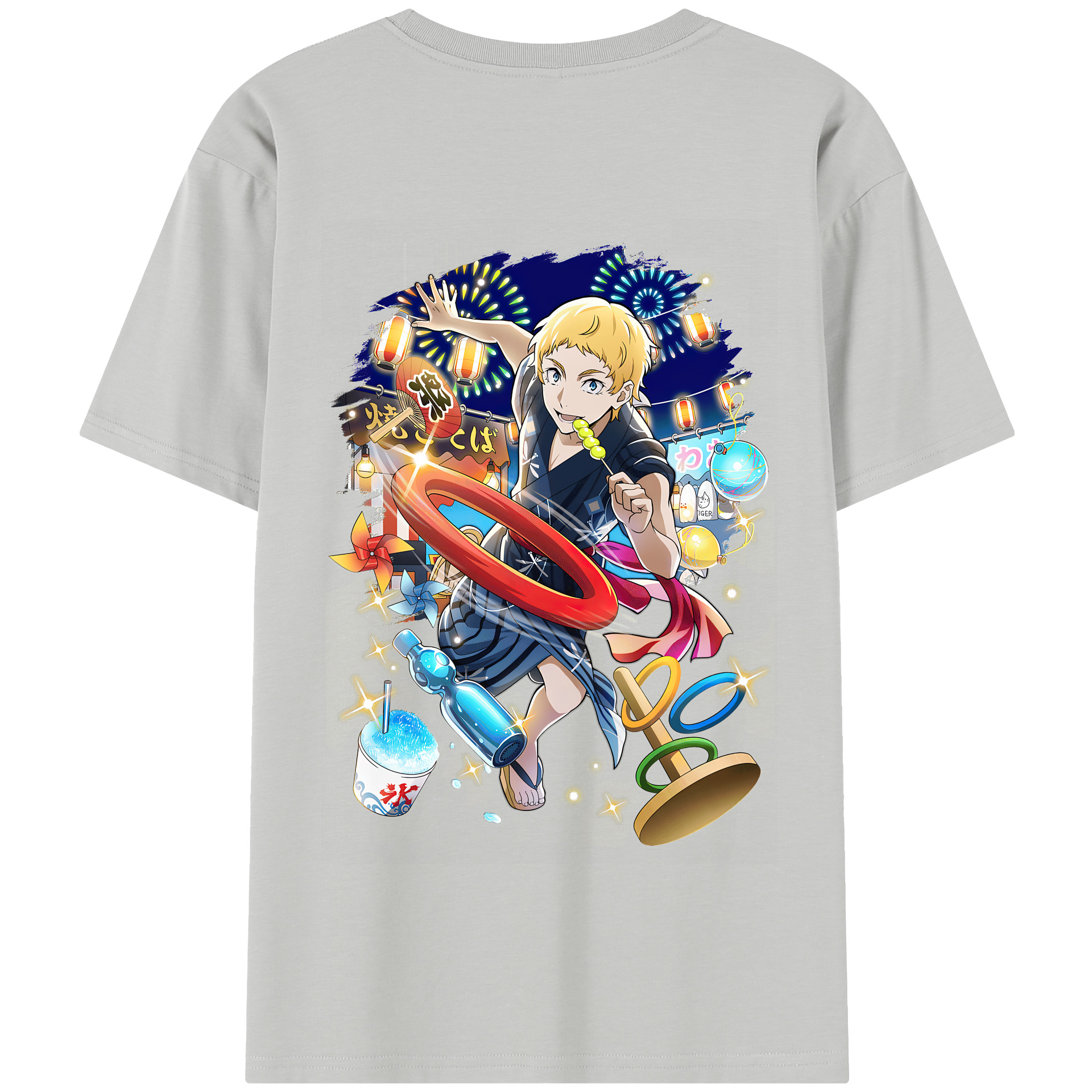 （画像用） 文豪ストレイドッグス Bungo Stray Dogs 綿100％半袖Tシャツ（背面プリント）