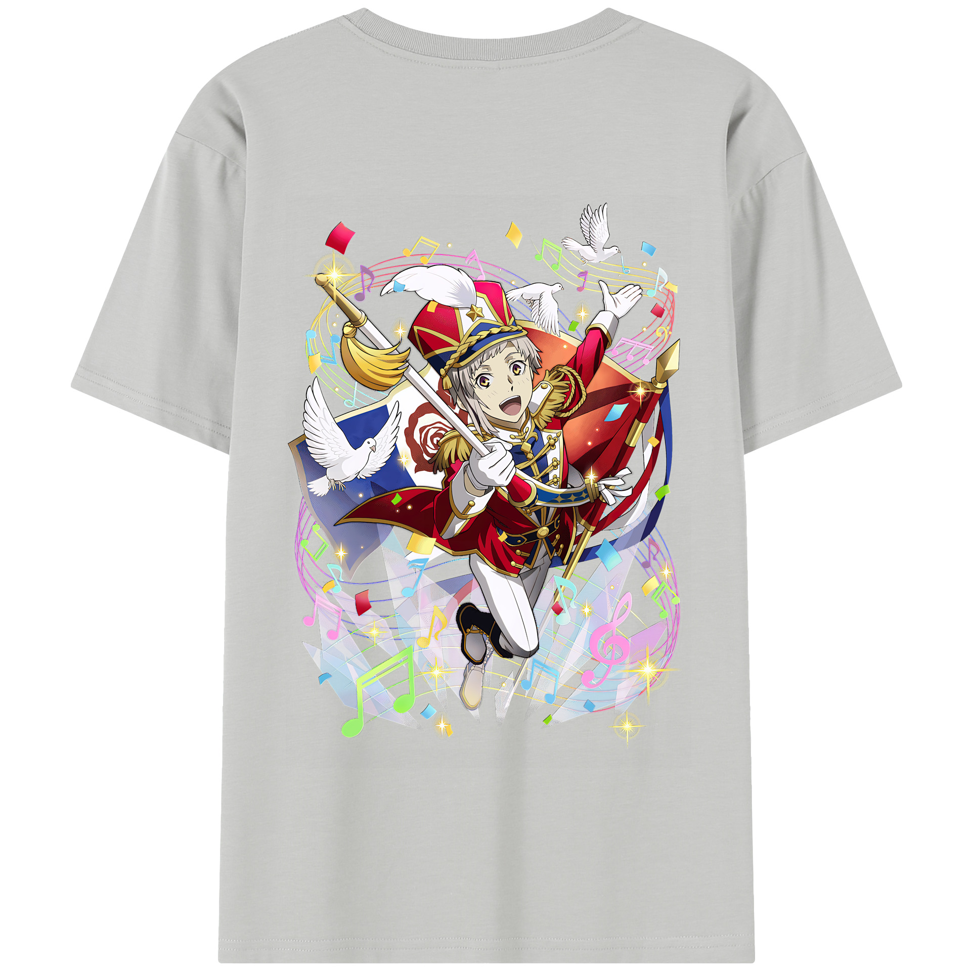 （画像用） 文豪ストレイドッグス Bungo Stray Dogs 綿100％半袖Tシャツ（背面プリント）