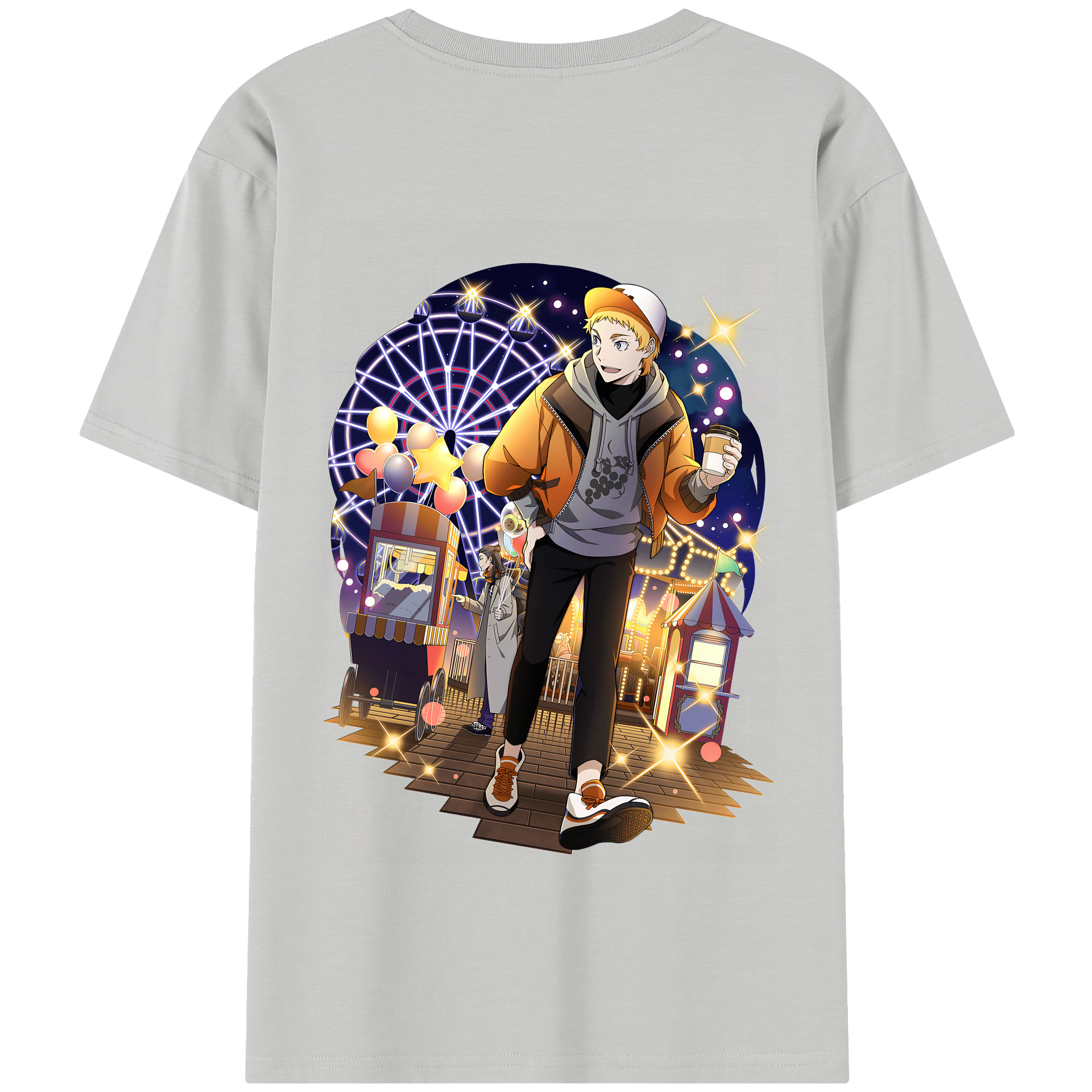 （画像用） 文豪ストレイドッグス Bungo Stray Dogs 綿100％半袖Tシャツ（背面プリント）