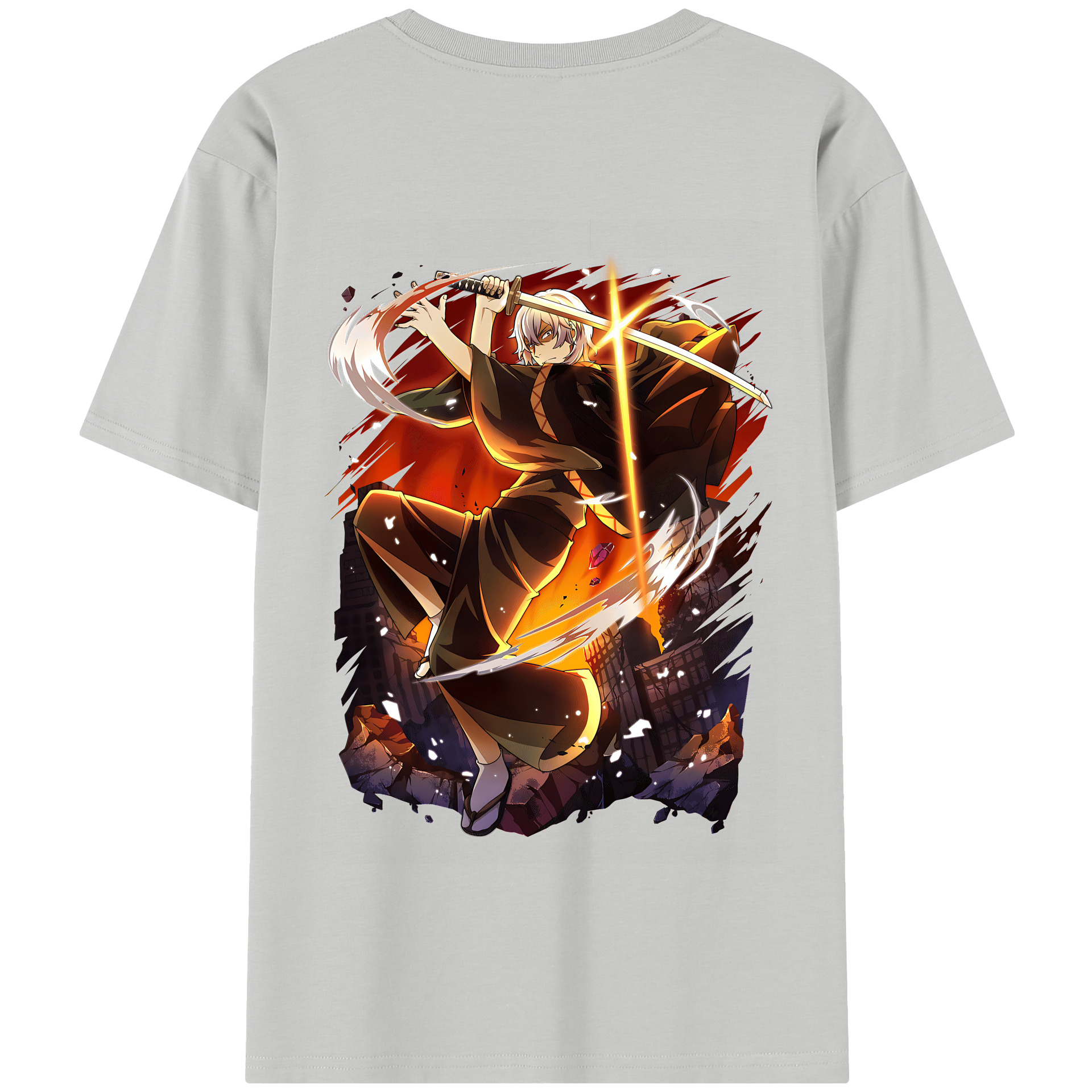 （画像用） 文豪ストレイドッグス Bungo Stray Dogs 綿100％半袖Tシャツ（背面プリント）