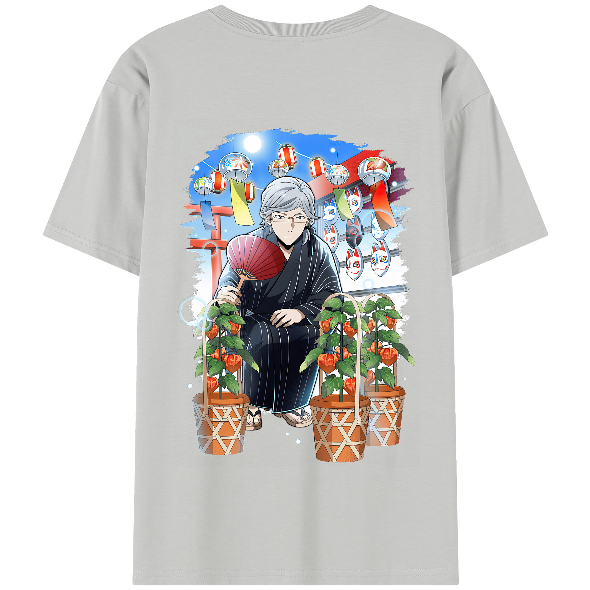 （画像用） 文豪ストレイドッグス Bungo Stray Dogs 綿100％半袖Tシャツ（背面プリント）