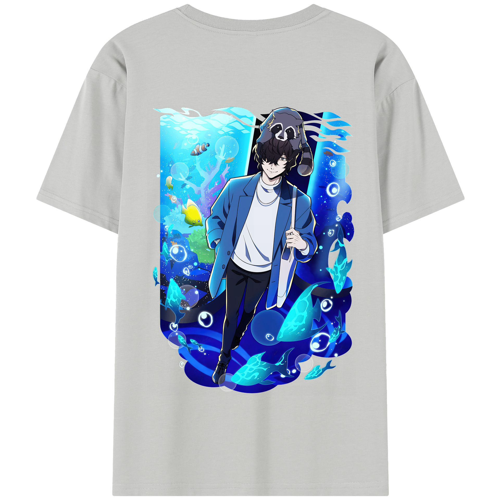 （画像用） 文豪ストレイドッグス Bungo Stray Dogs 綿100％半袖Tシャツ（背面プリント）