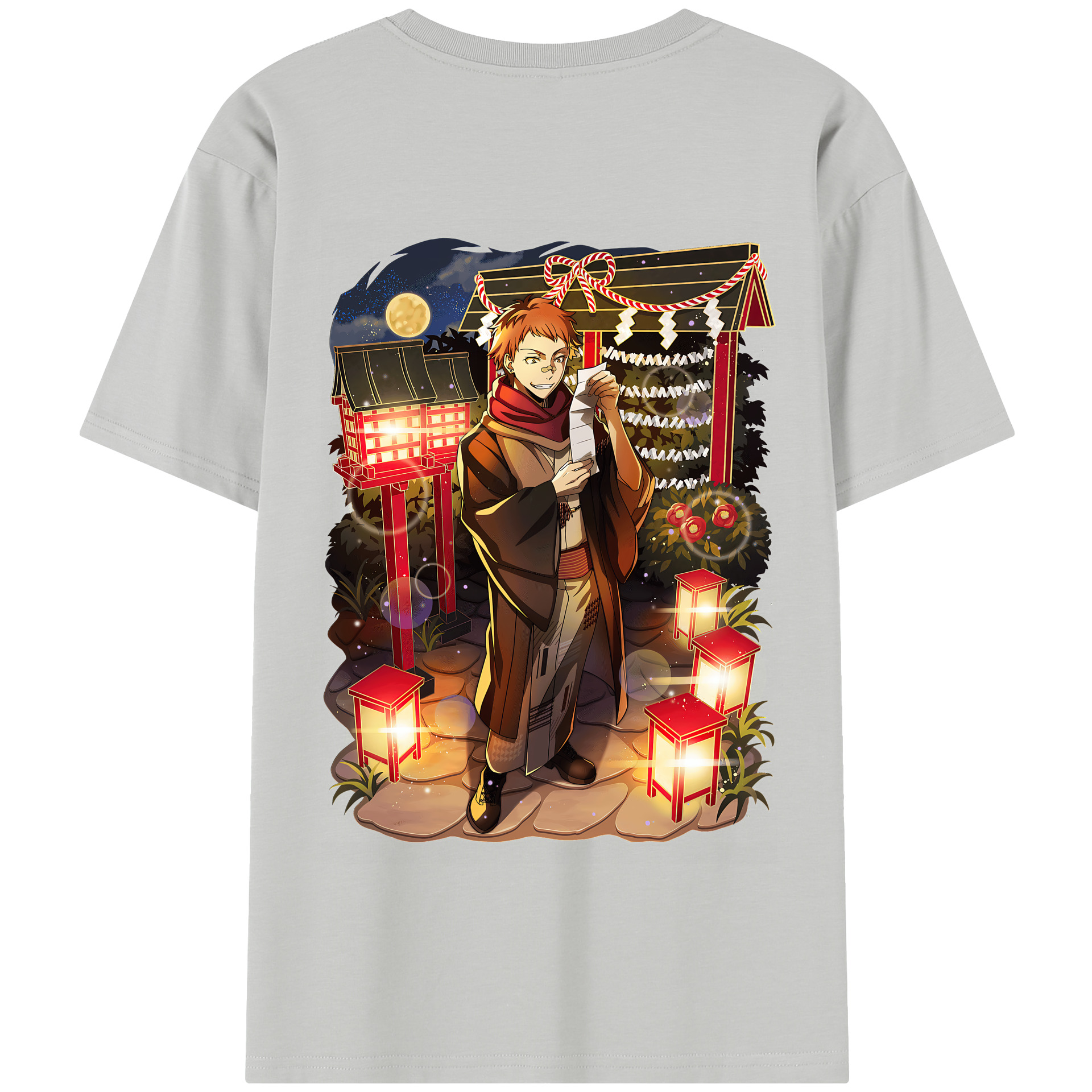 （画像用） 文豪ストレイドッグス Bungo Stray Dogs 綿100％半袖Tシャツ（背面プリント）