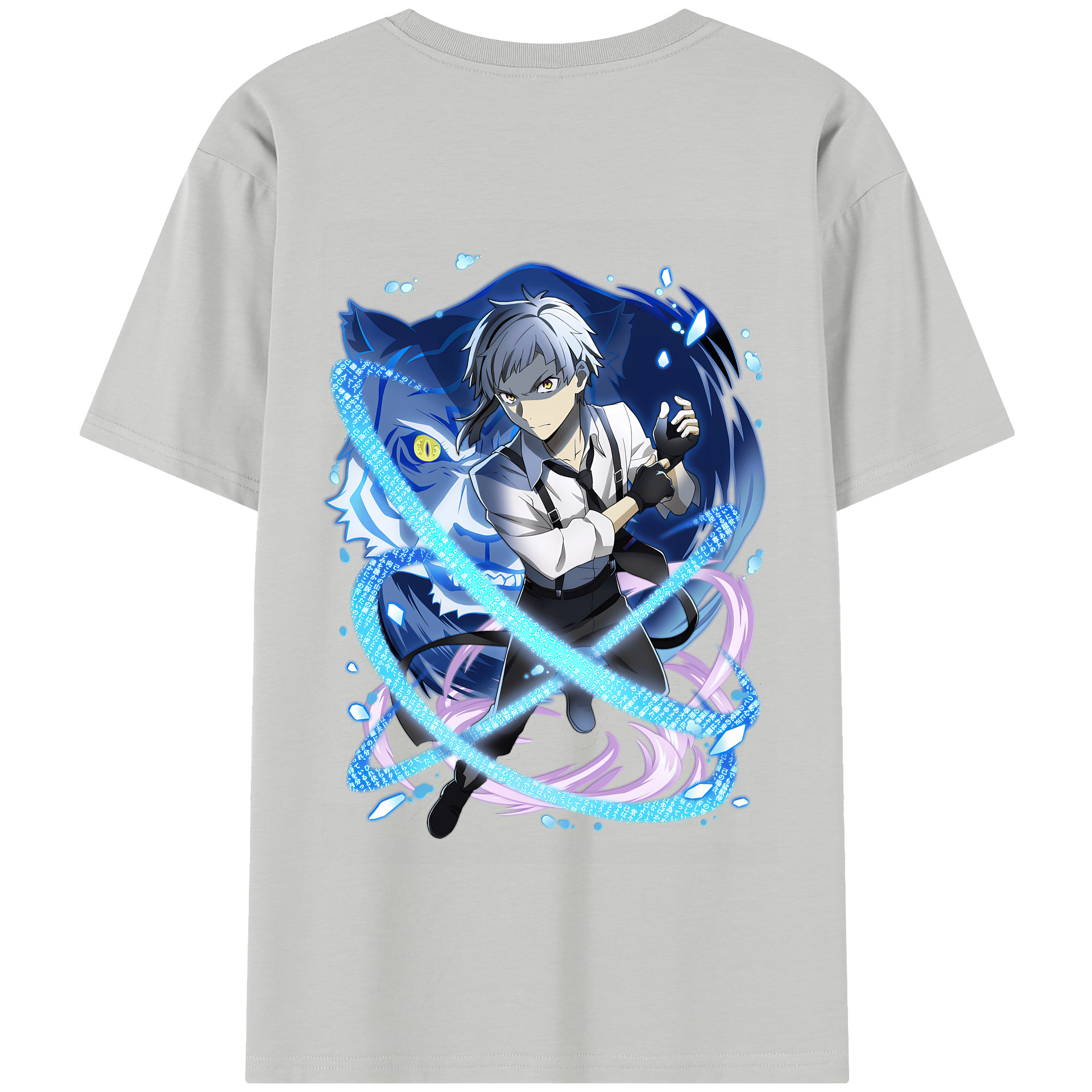 （画像用） 文豪ストレイドッグス Bungo Stray Dogs 綿100％半袖Tシャツ（背面プリント）