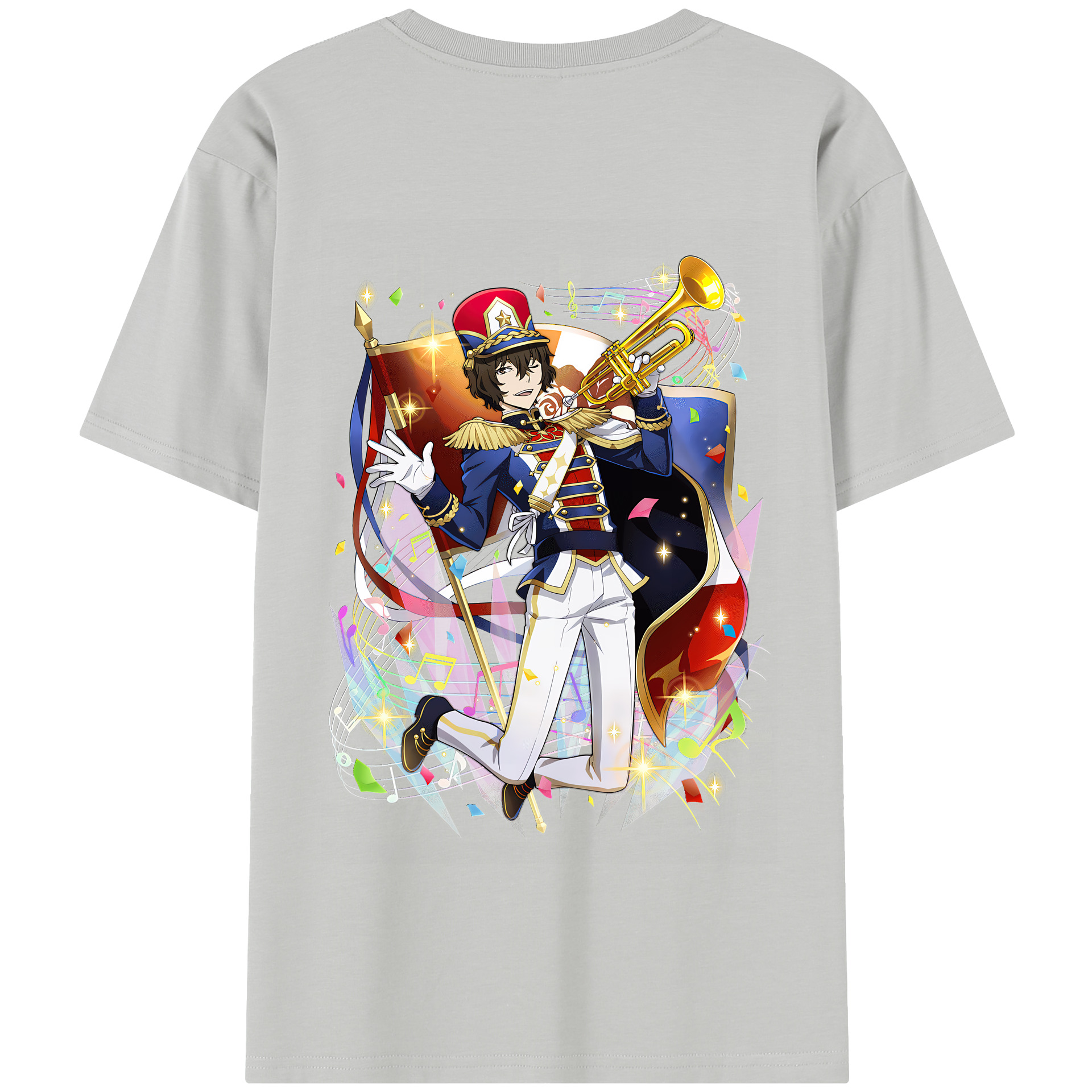 （画像用） 文豪ストレイドッグス Bungo Stray Dogs 綿100％半袖Tシャツ（背面プリント）