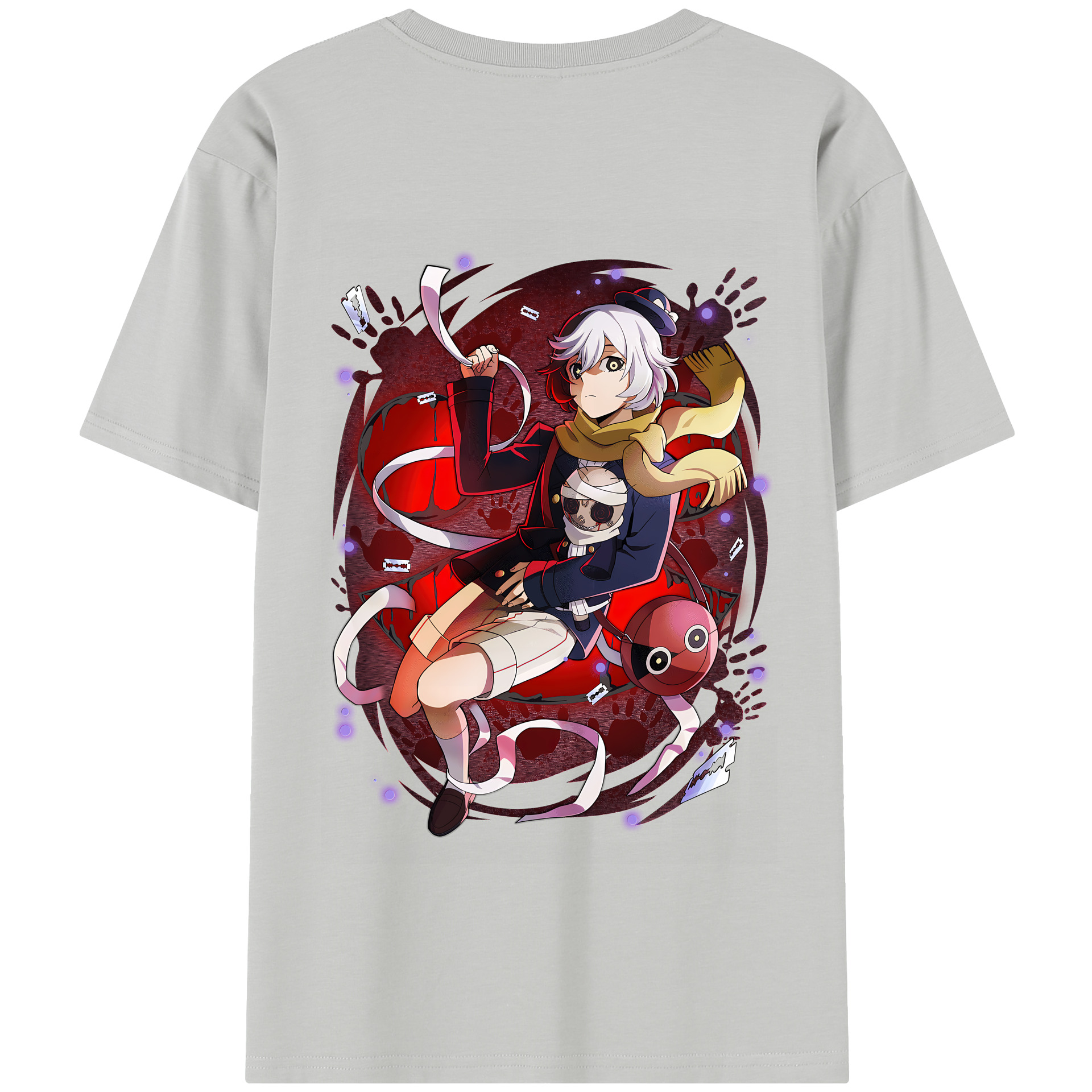 （画像用） 文豪ストレイドッグス Bungo Stray Dogs 綿100％半袖Tシャツ（背面プリント）
