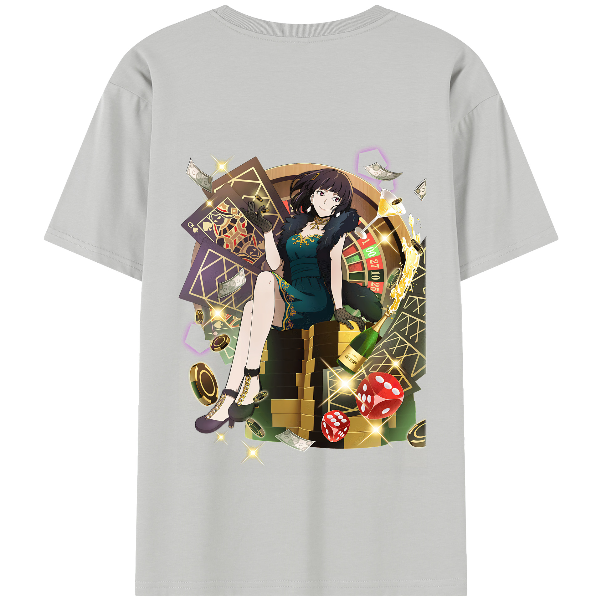 （画像用） 文豪ストレイドッグス Bungo Stray Dogs 綿100％半袖Tシャツ（背面プリント）