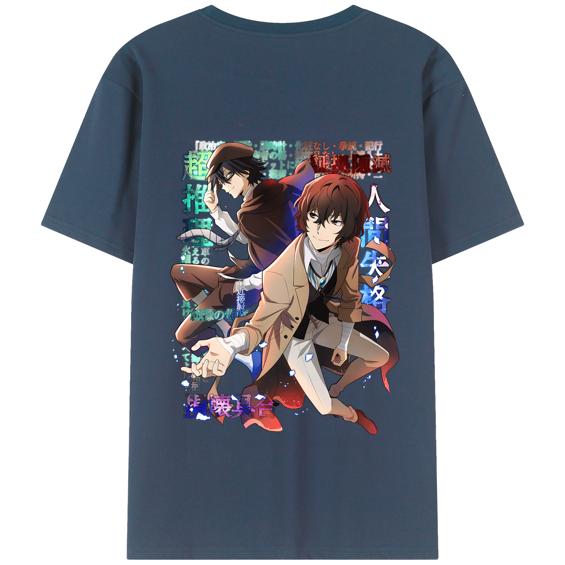 （画像用） 文豪ストレイドッグス Bungo Stray Dogs 綿100％半袖Tシャツ（背面プリント）