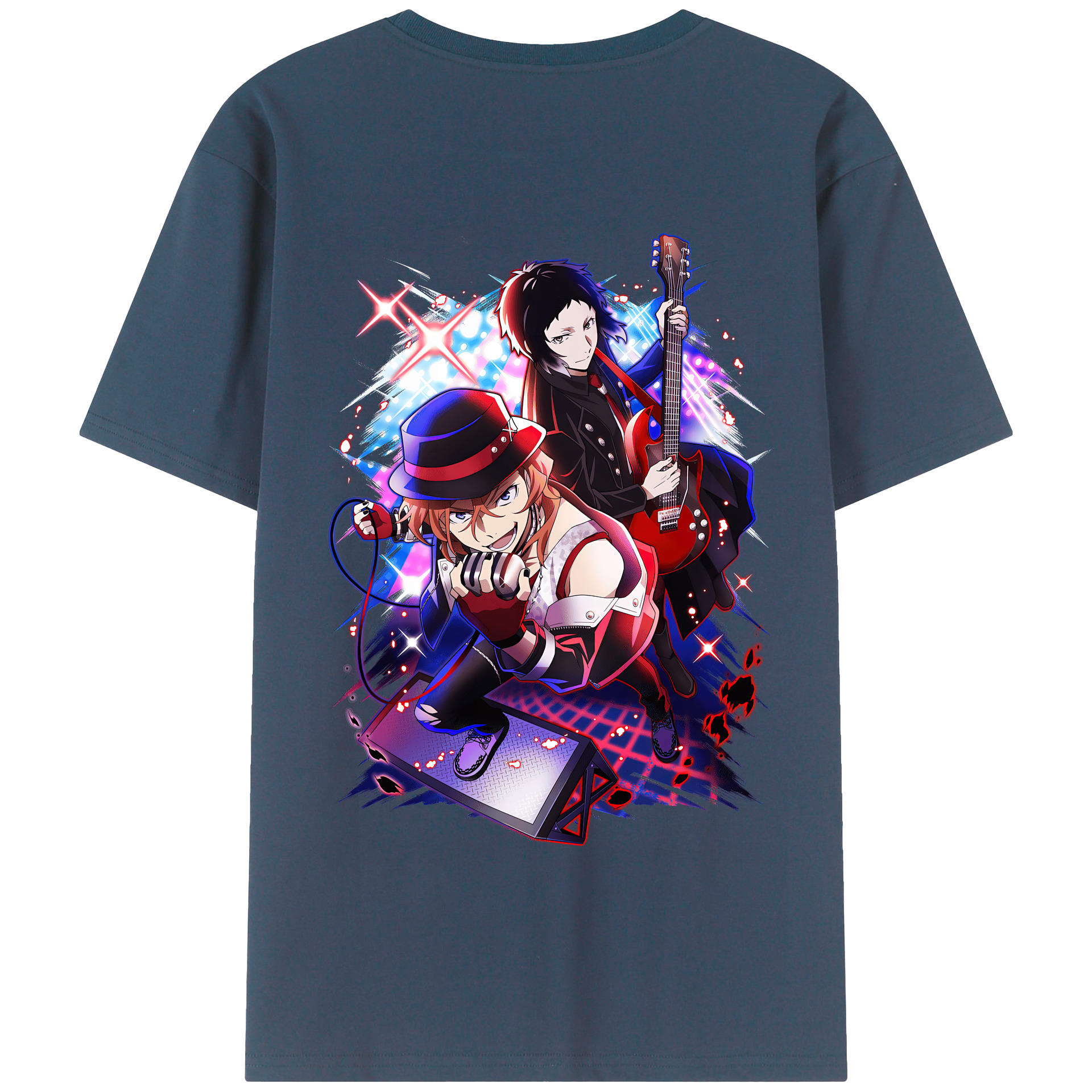 （画像用） 文豪ストレイドッグス Bungo Stray Dogs 綿100％半袖Tシャツ（背面プリント）