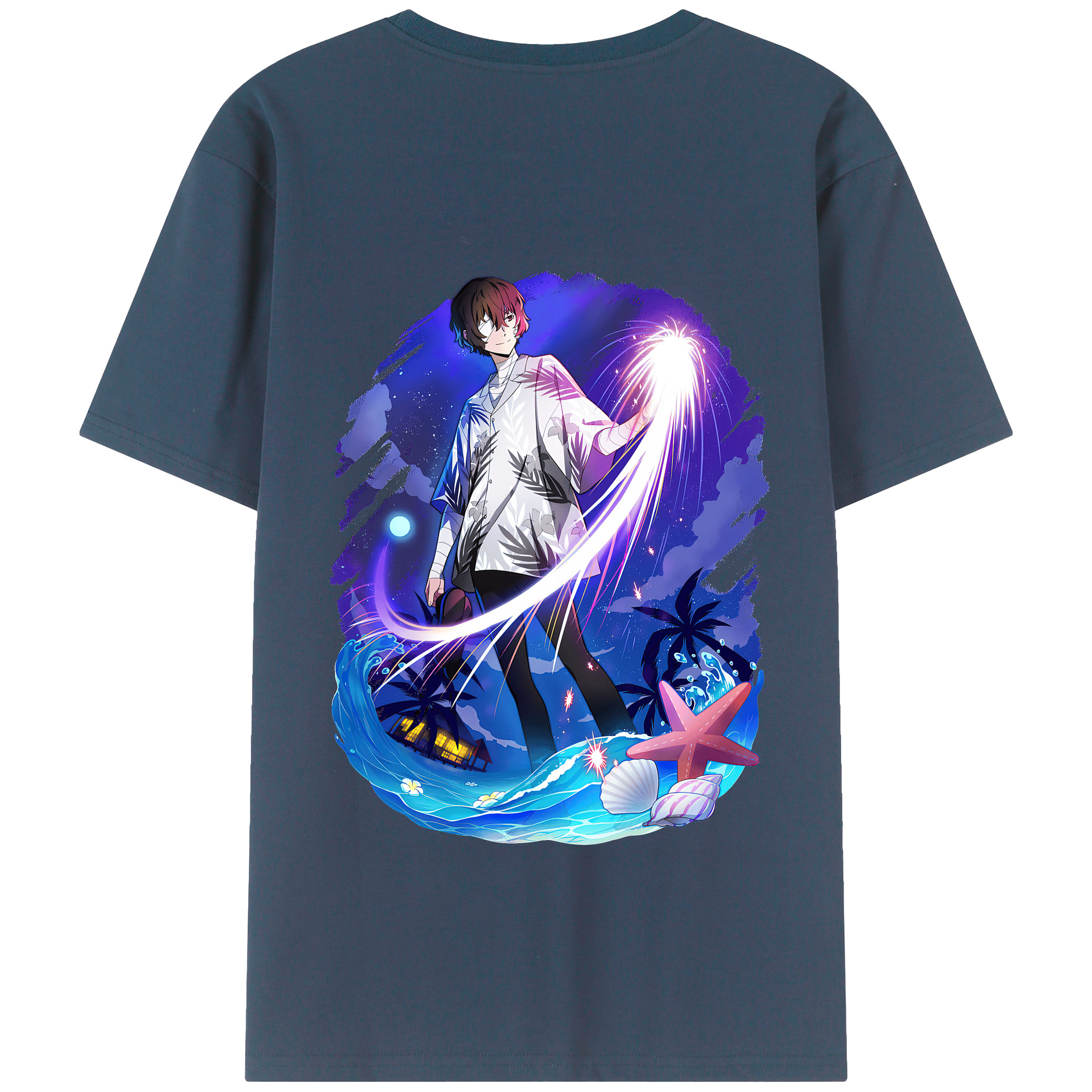 （画像用） 文豪ストレイドッグス Bungo Stray Dogs 綿100％半袖Tシャツ（背面プリント）