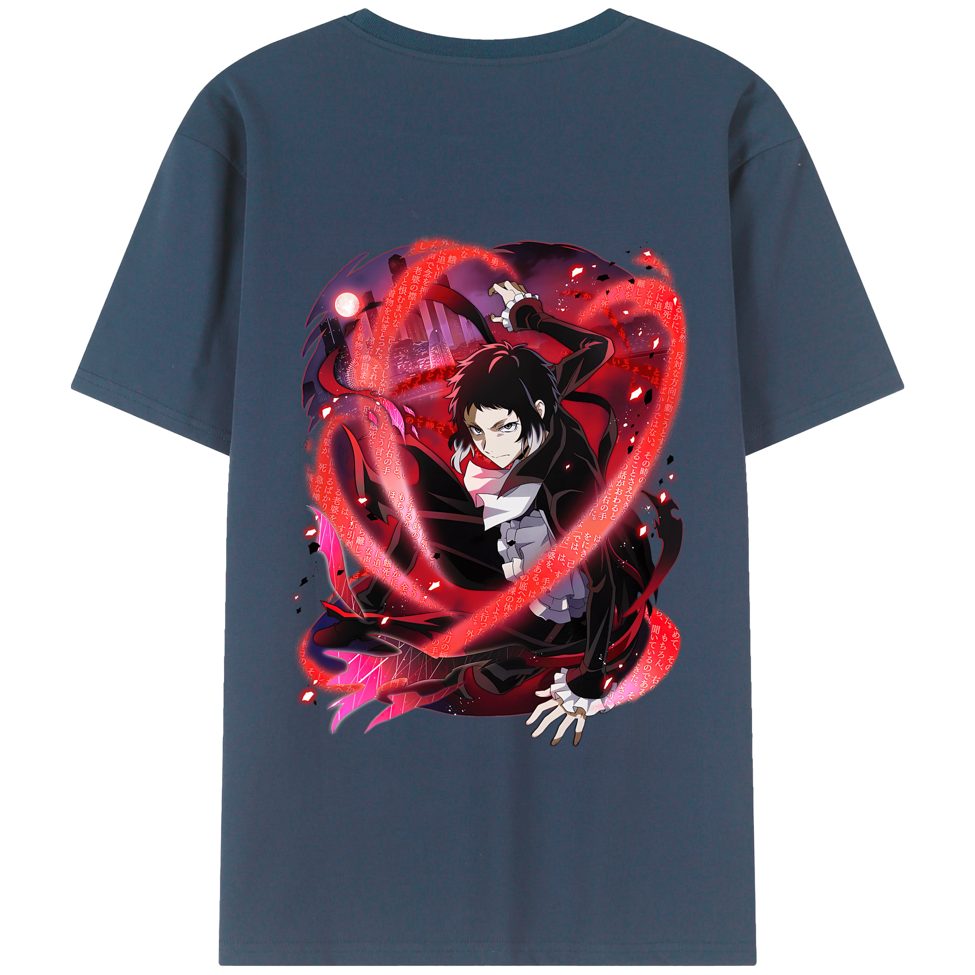 （画像用） 文豪ストレイドッグス Bungo Stray Dogs 綿100％半袖Tシャツ（背面プリント）
