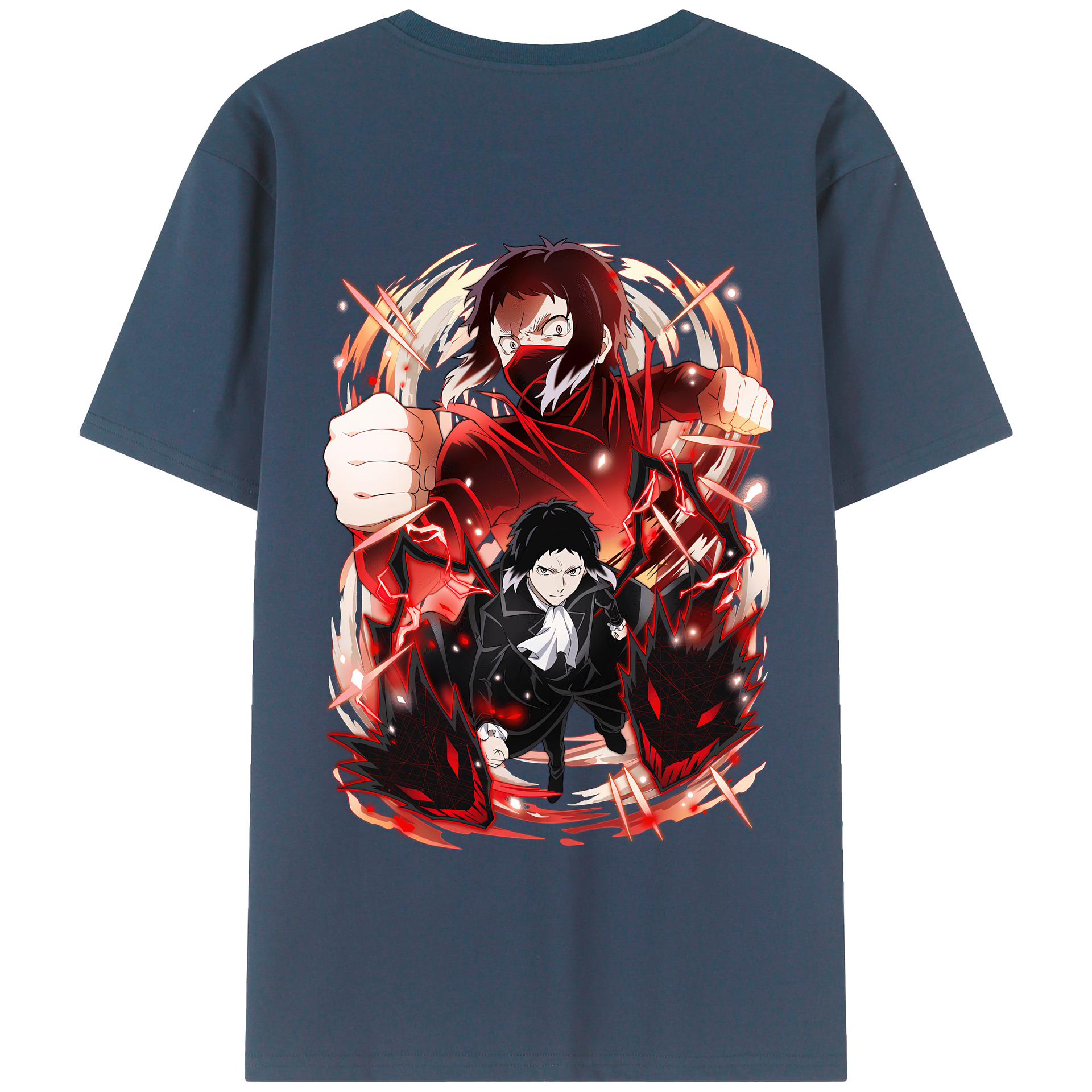 （画像用） 文豪ストレイドッグス Bungo Stray Dogs 綿100％半袖Tシャツ（背面プリント）