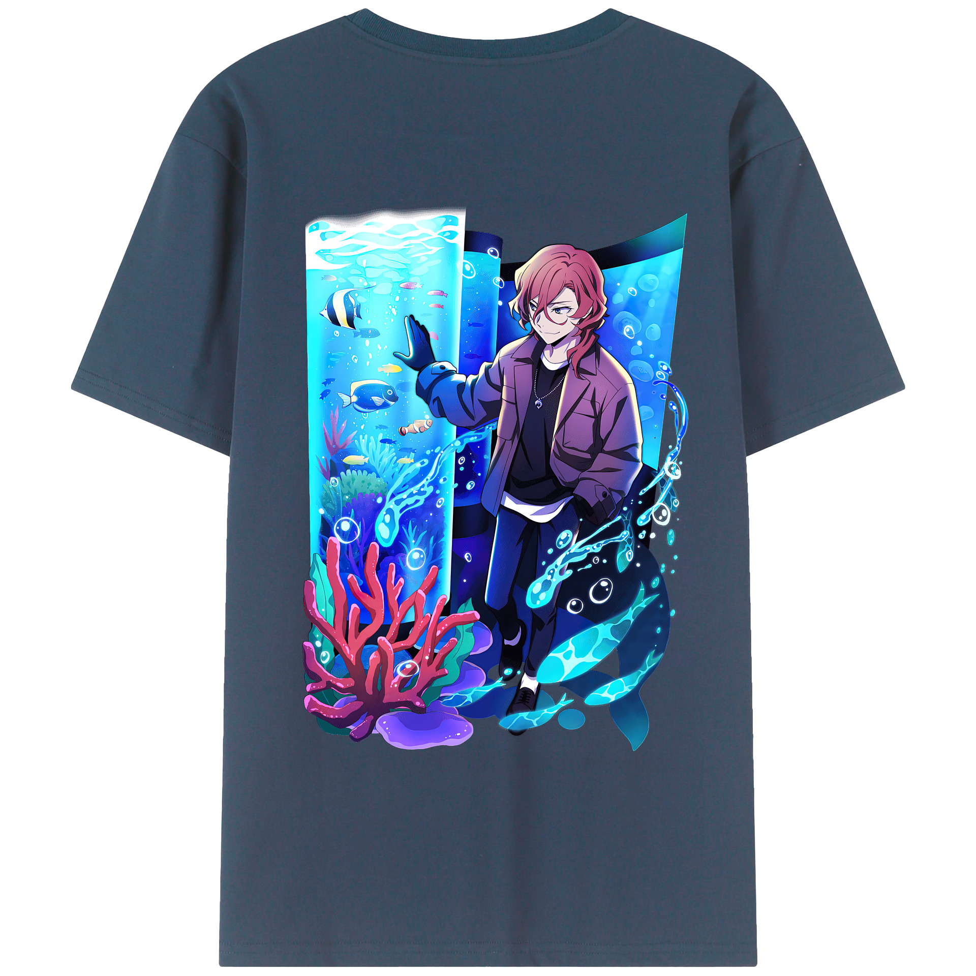 （画像用） 文豪ストレイドッグス Bungo Stray Dogs 綿100％半袖Tシャツ（背面プリント）