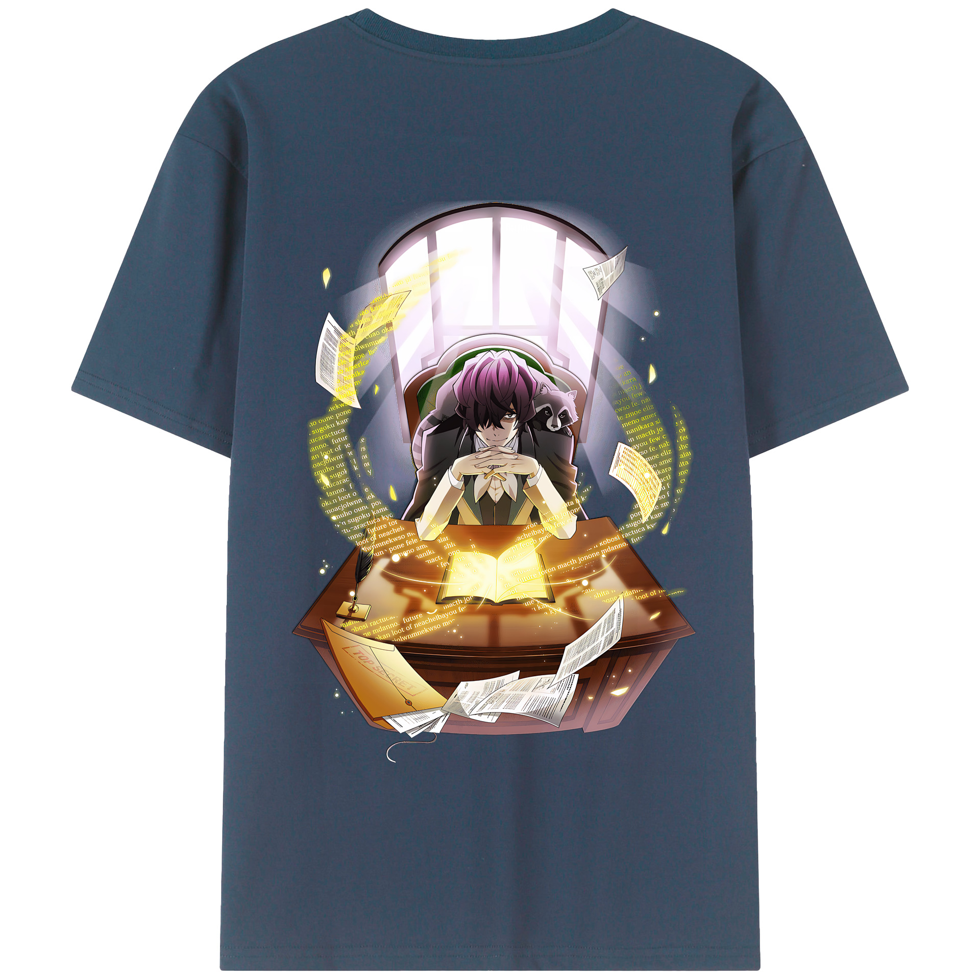 （画像用） 文豪ストレイドッグス Bungo Stray Dogs 綿100％半袖Tシャツ（背面プリント）