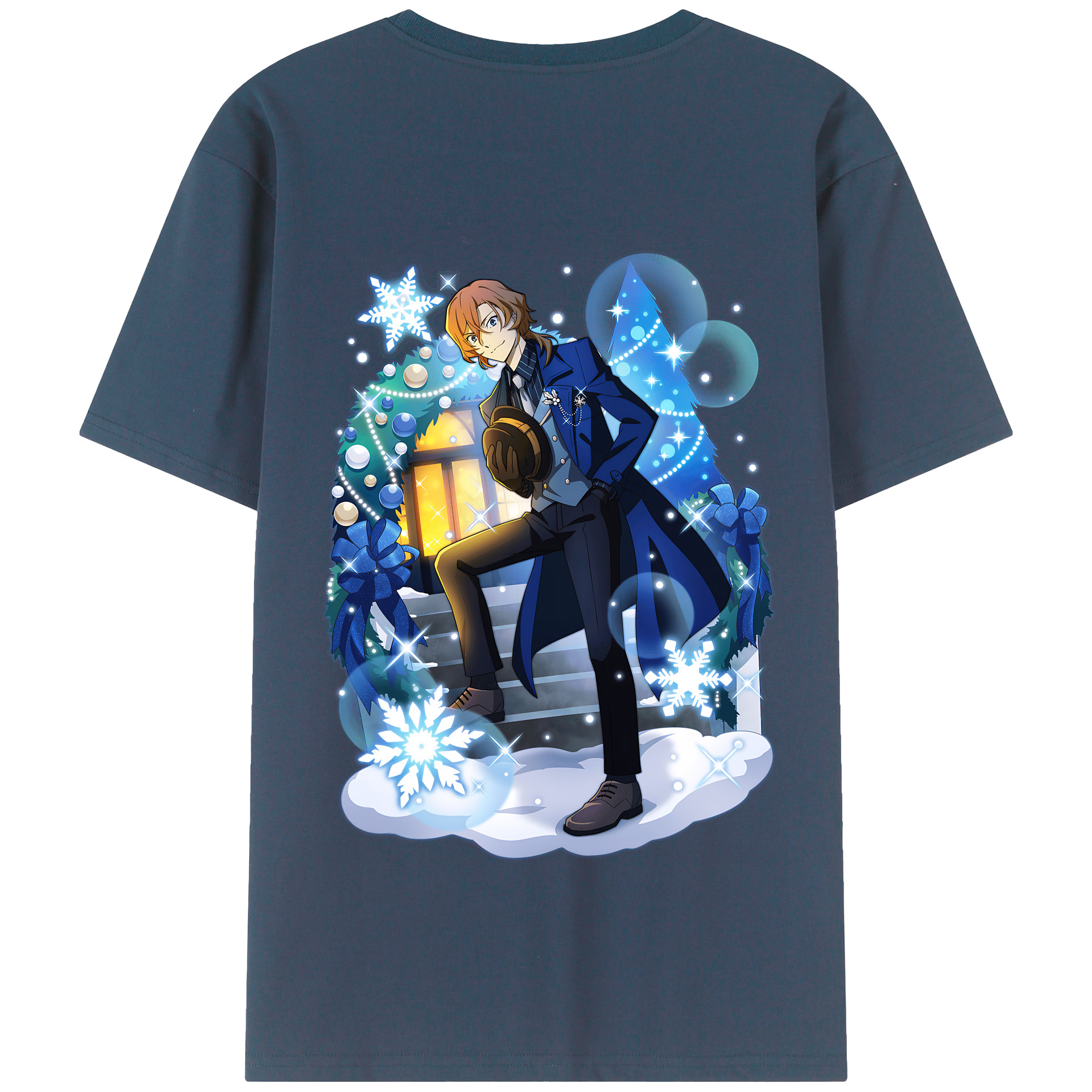 （画像用） 文豪ストレイドッグス Bungo Stray Dogs 綿100％半袖Tシャツ（背面プリント）