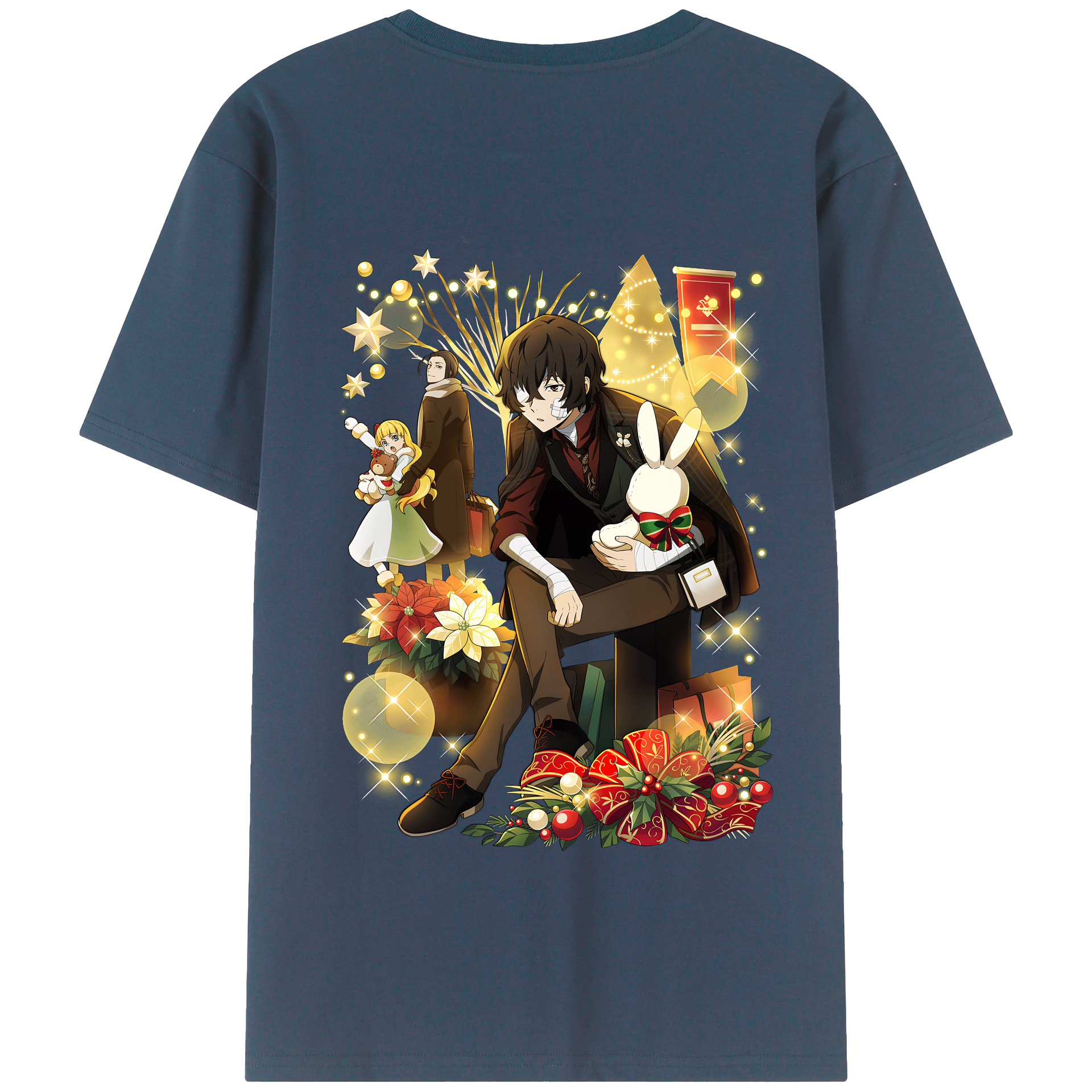（画像用） 文豪ストレイドッグス Bungo Stray Dogs 綿100％半袖Tシャツ（背面プリント）